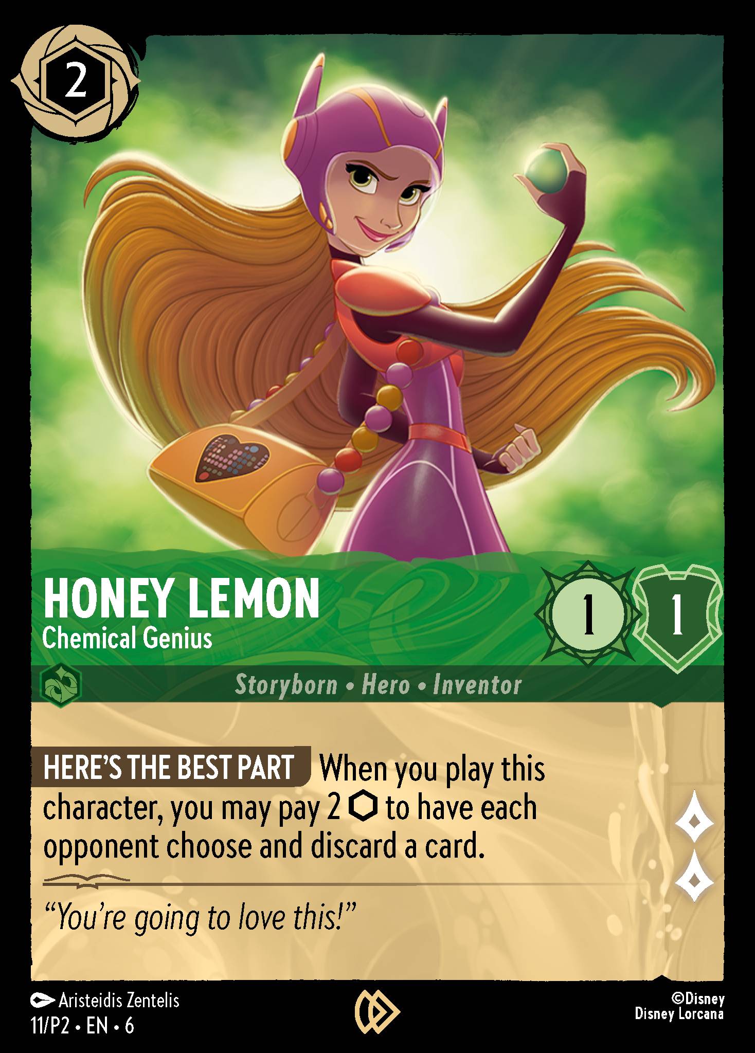 Honey Lemon — Chemical Genius Disney Lorcana card