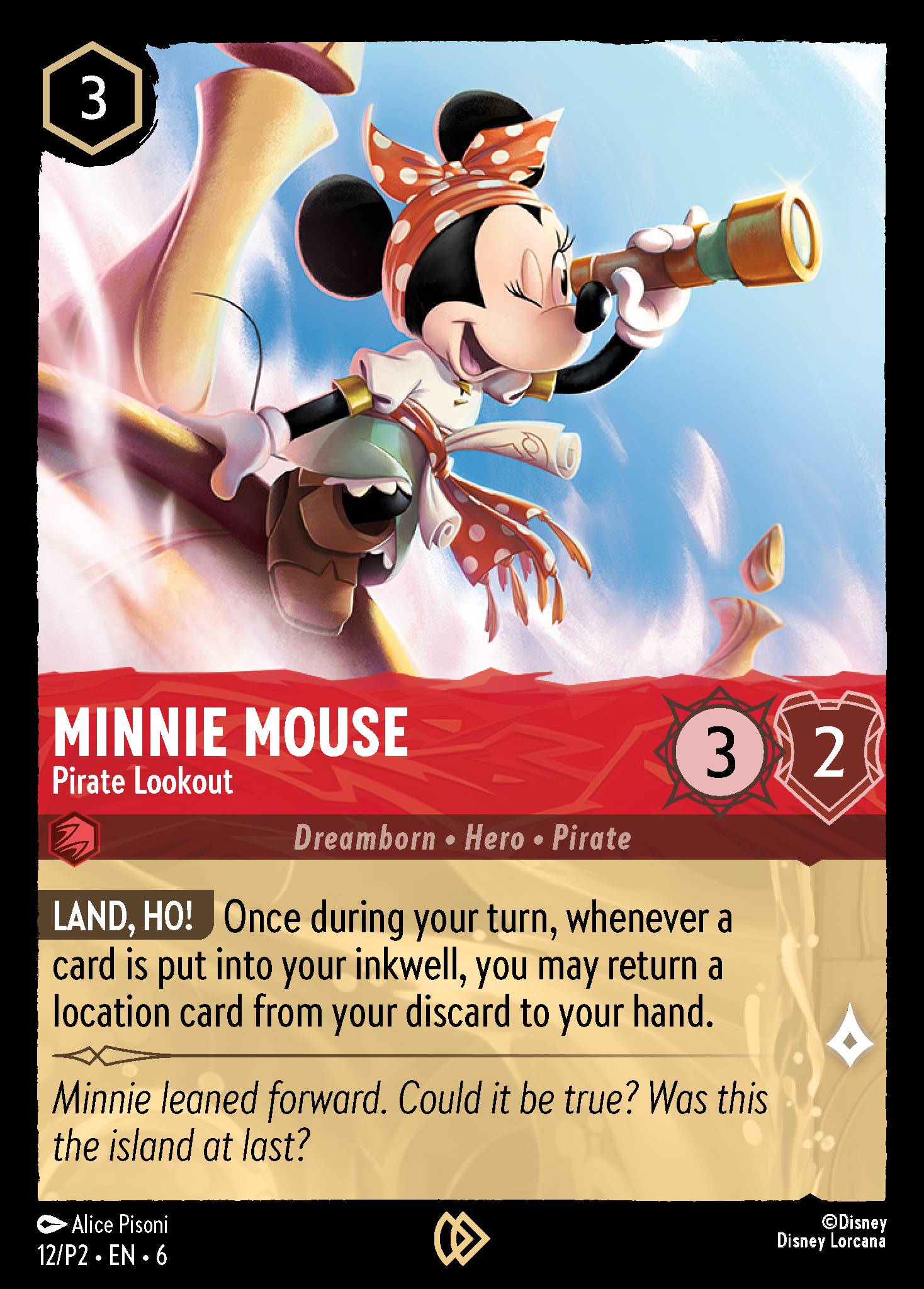 Minnie Mouse — Pirate Lookout Disney Lorcana card