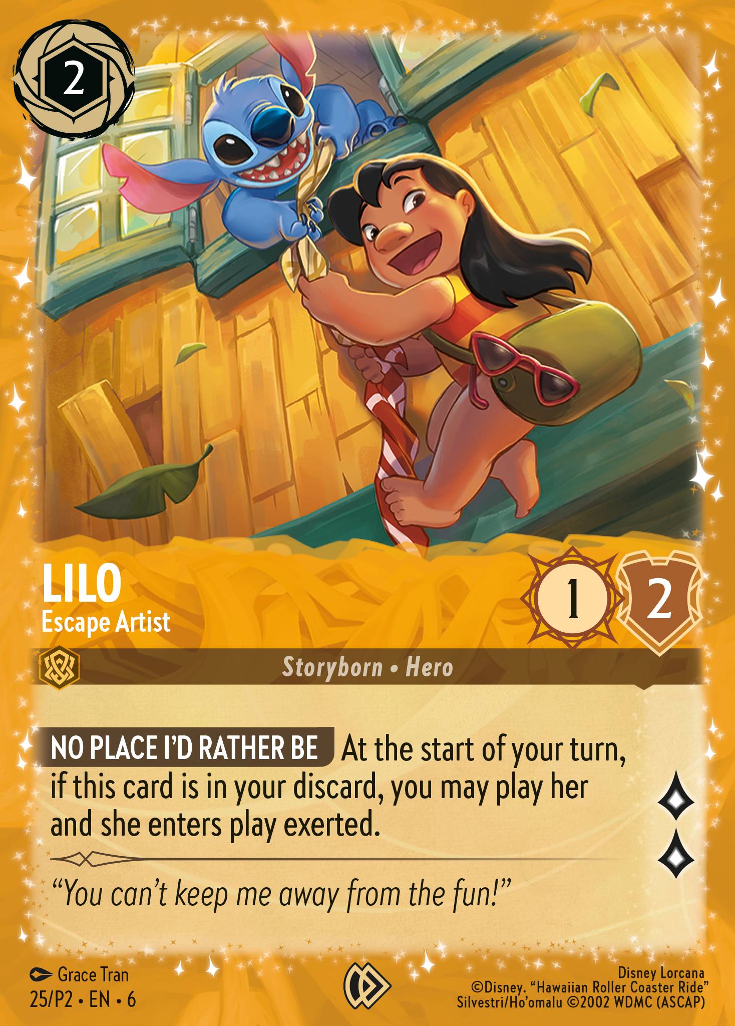 Lilo — Escape Artist Disney Lorcana card