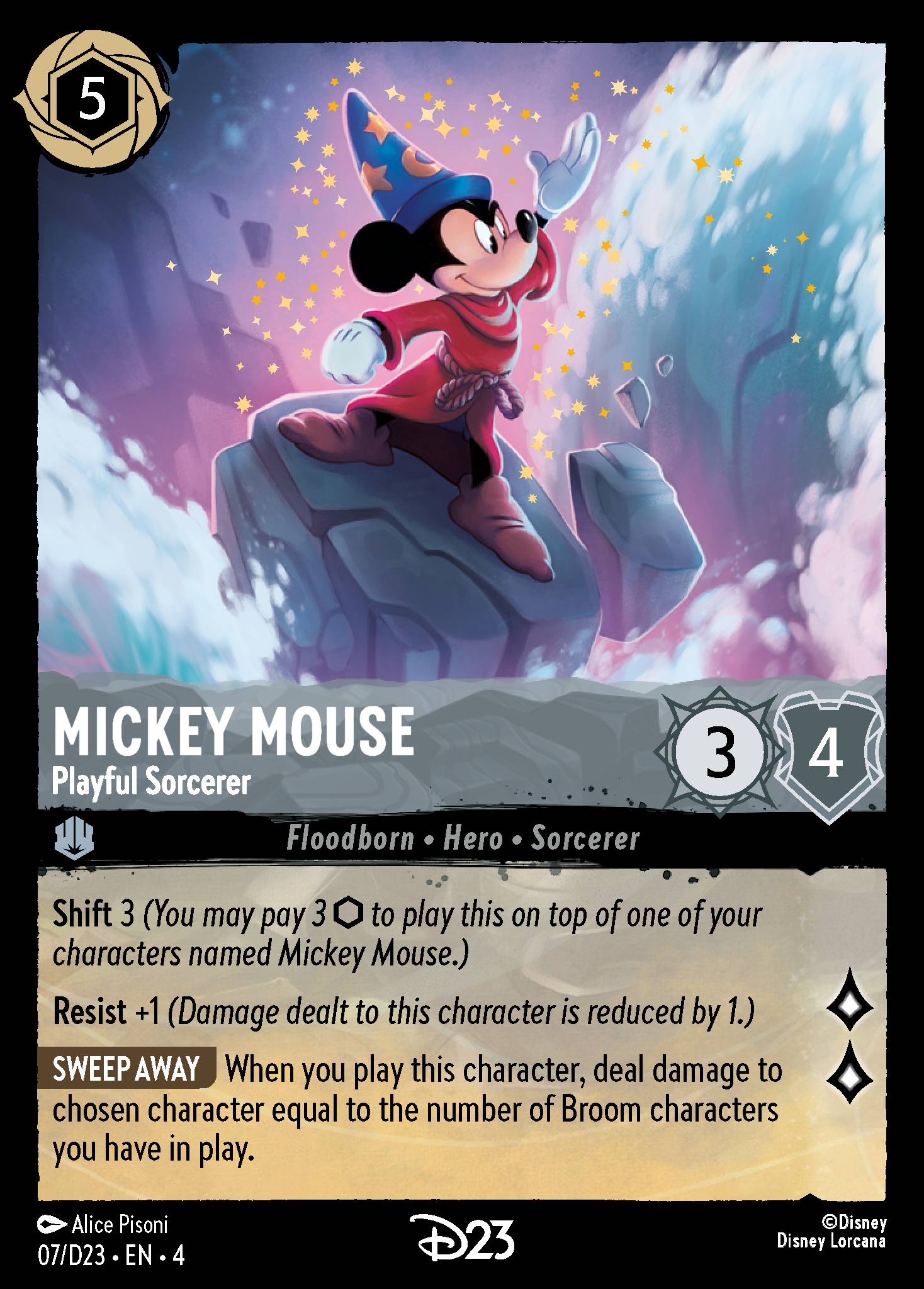 Mickey Mouse — Playful Sorcerer Disney Lorcana card