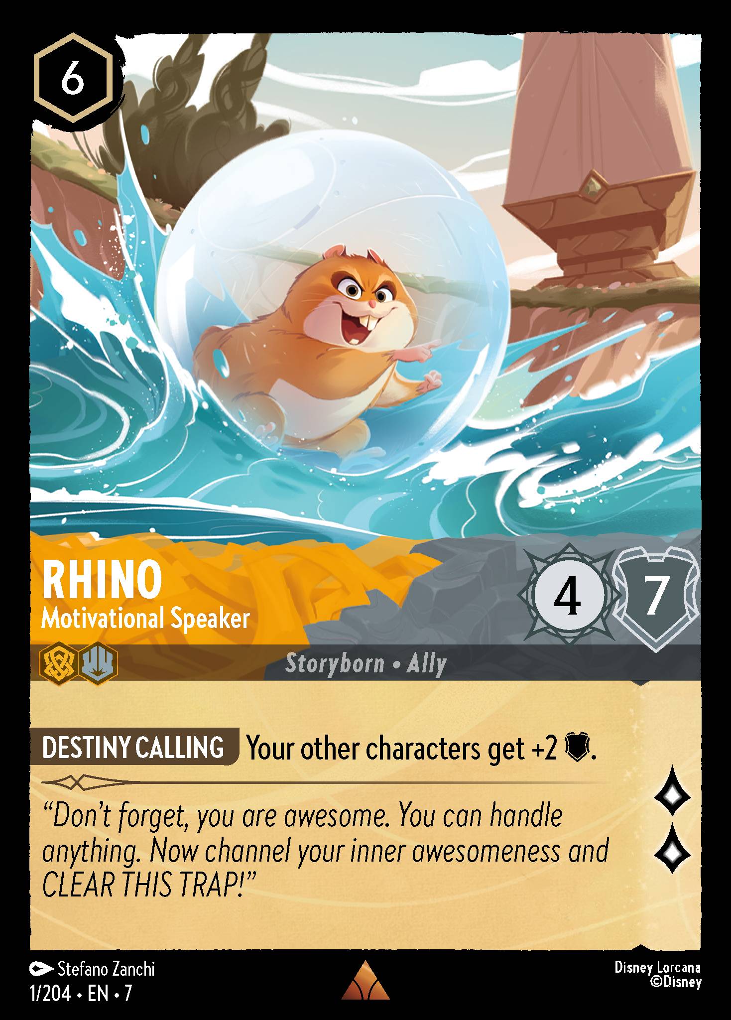 Rhino — Motivational Speaker Disney Lorcana card