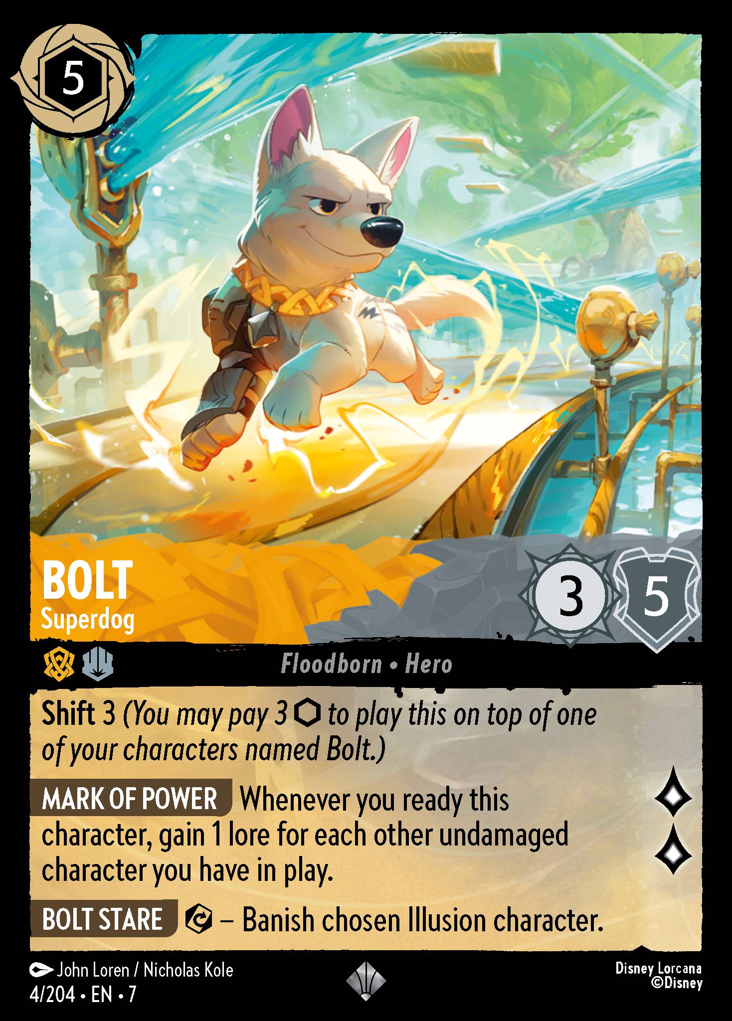 Bolt — Superdog Disney Lorcana card