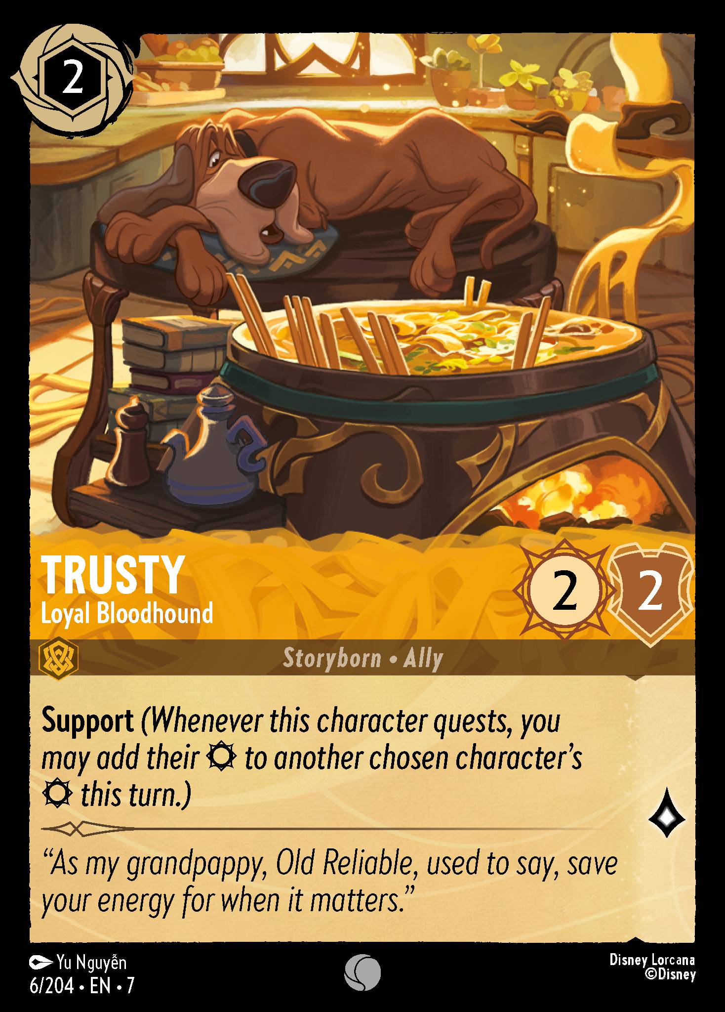 Trusty — Loyal Bloodhound Disney Lorcana card