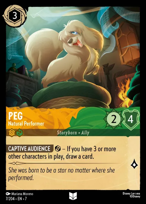 Peg — Natural Performer Disney Lorcana card