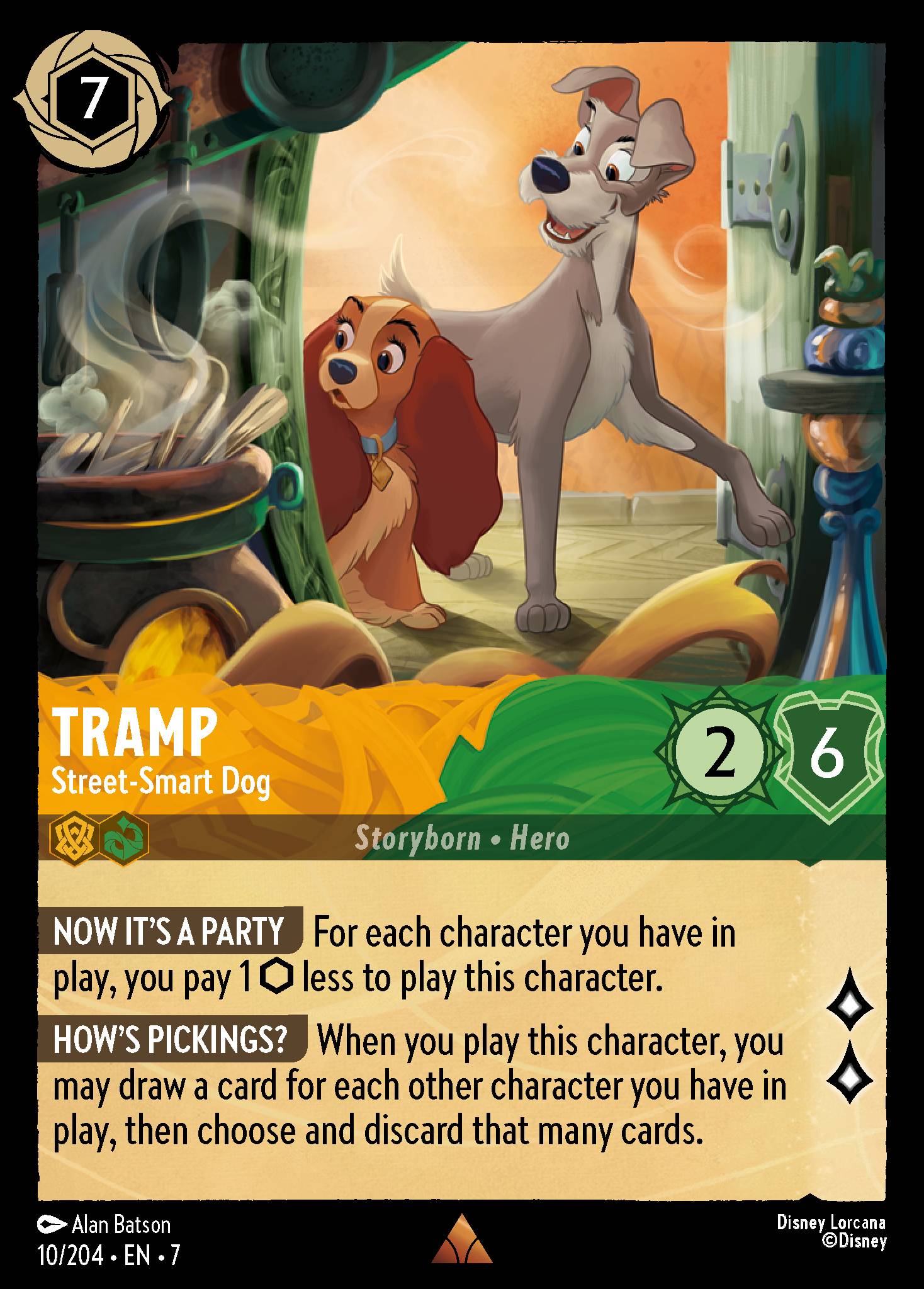 Tramp — Street-Smart Dog Disney Lorcana card