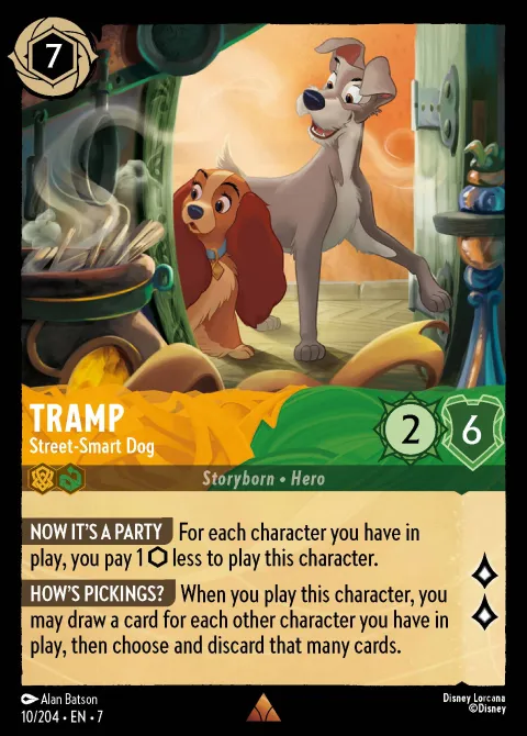 Tramp — Street-Smart Dog Disney Lorcana card