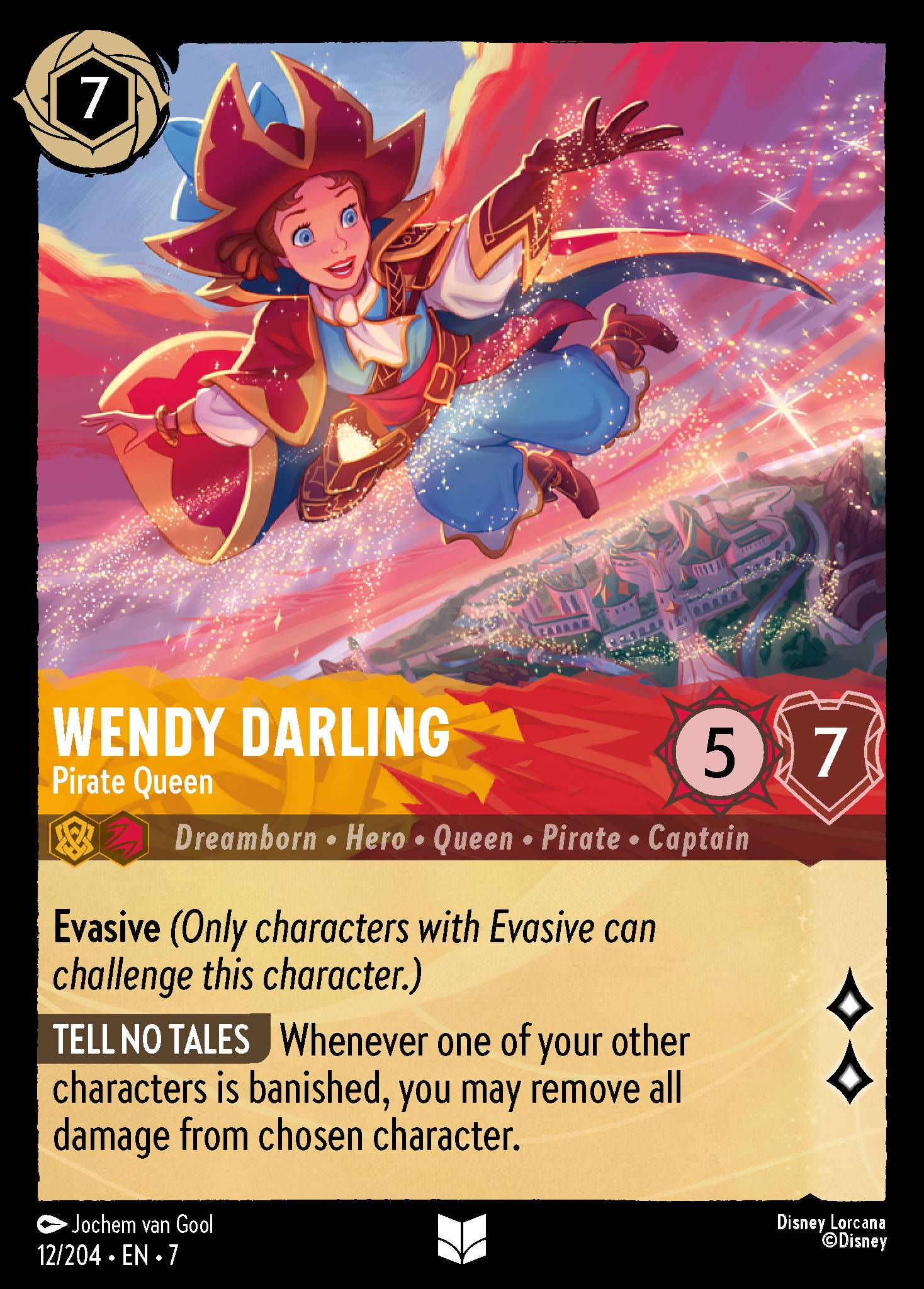 Wendy Darling — Pirate Queen Disney Lorcana card