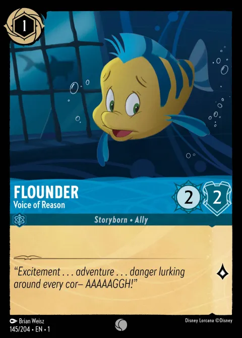 Flounder — Voice of Reason Disney Lorcana card