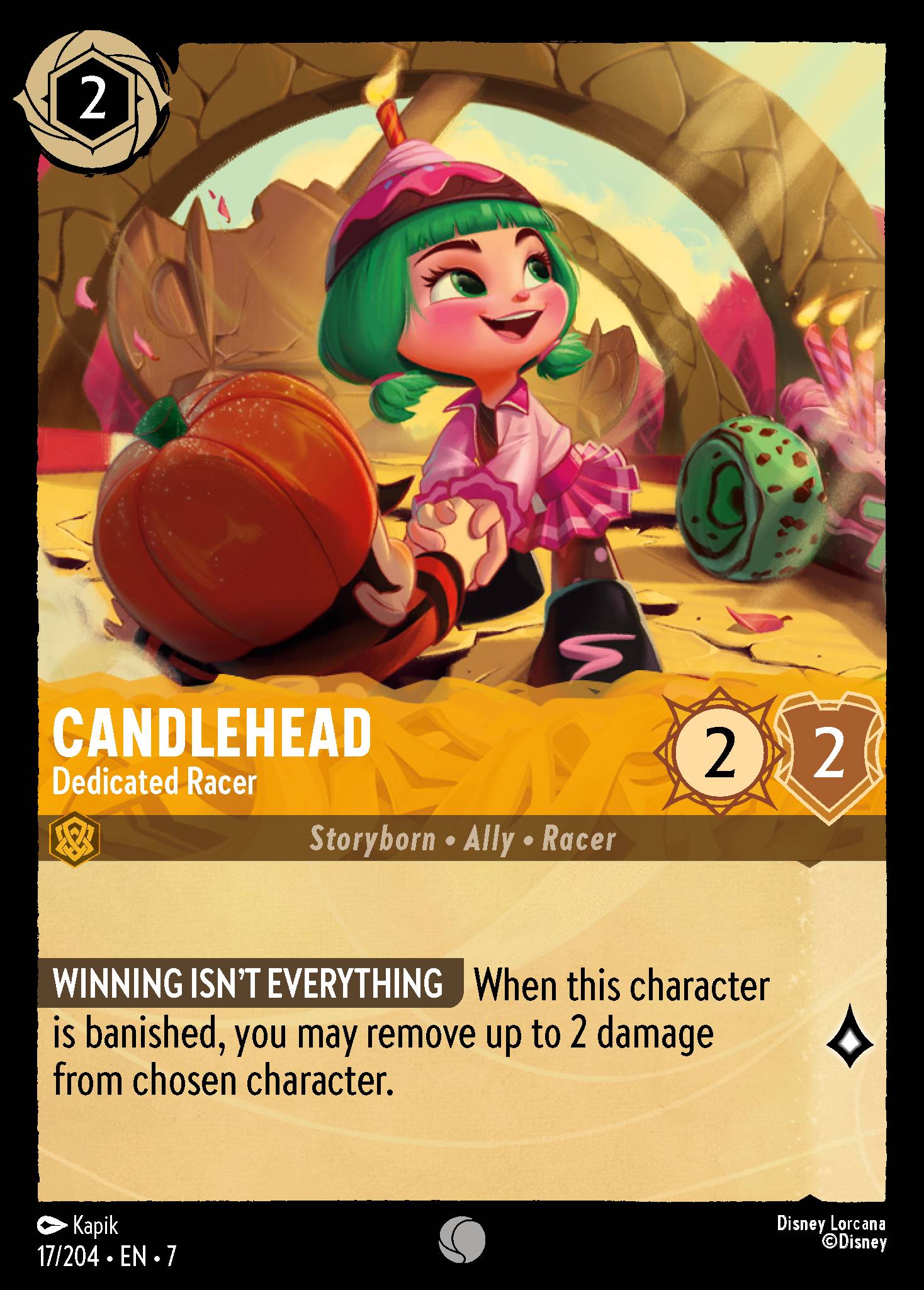 Candlehead — Dedicated Racer Disney Lorcana card