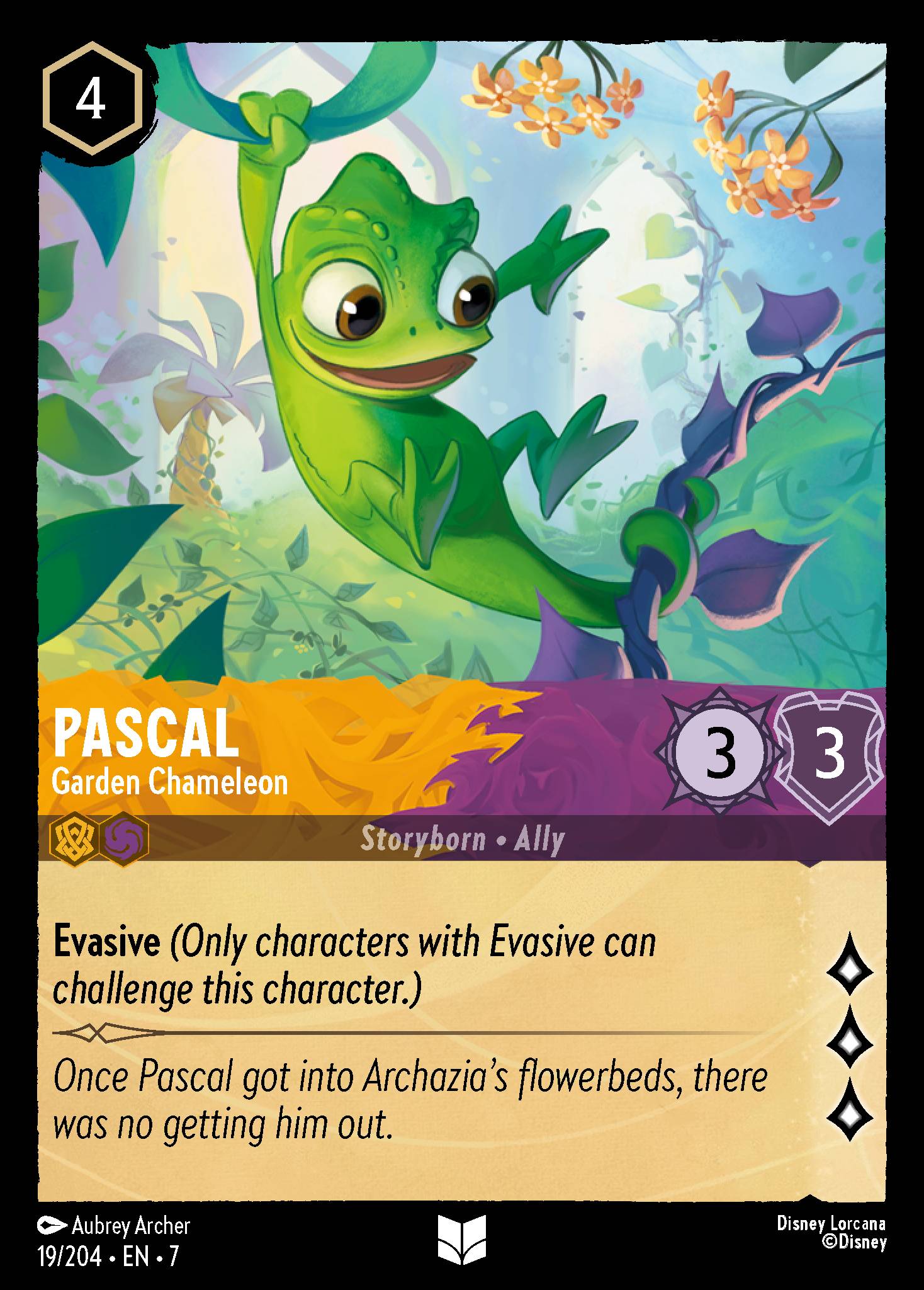 Pascal — Garden Chameleon Disney Lorcana card