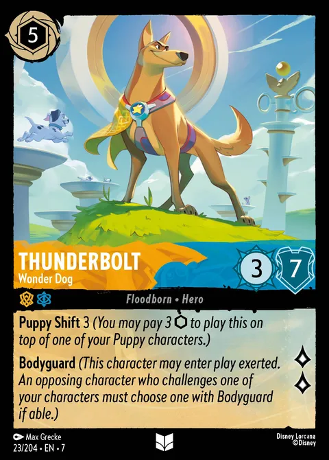 Thunderbolt — Wonder Dog Disney Lorcana card