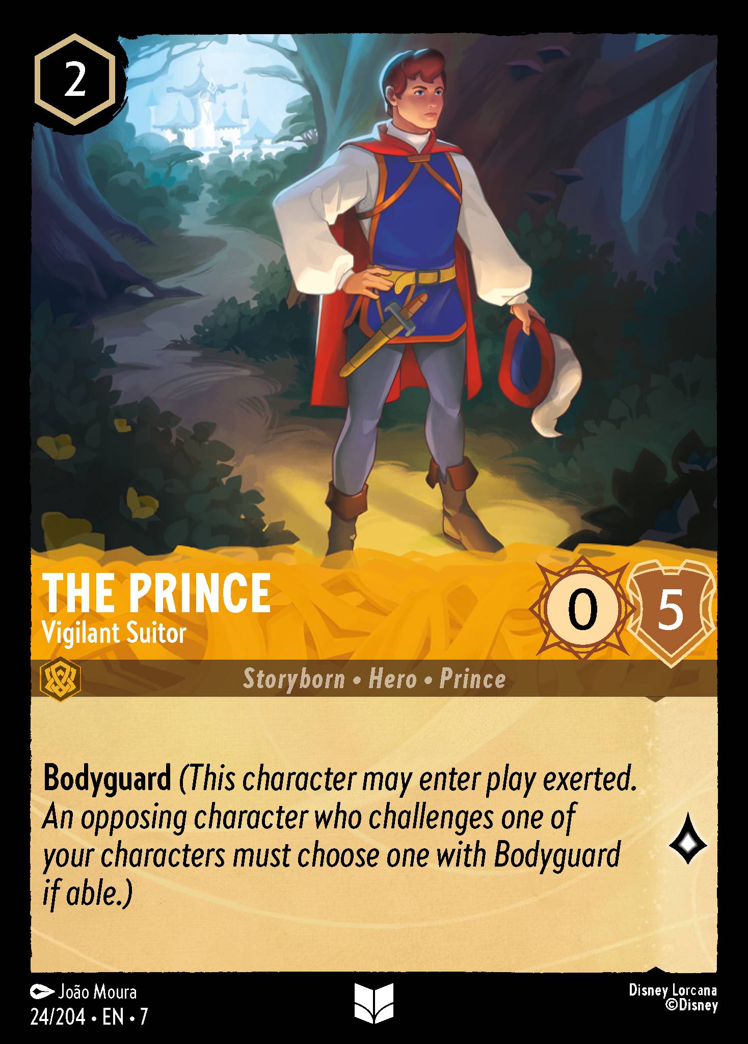 The Prince — Vigilant Suitor Disney Lorcana card