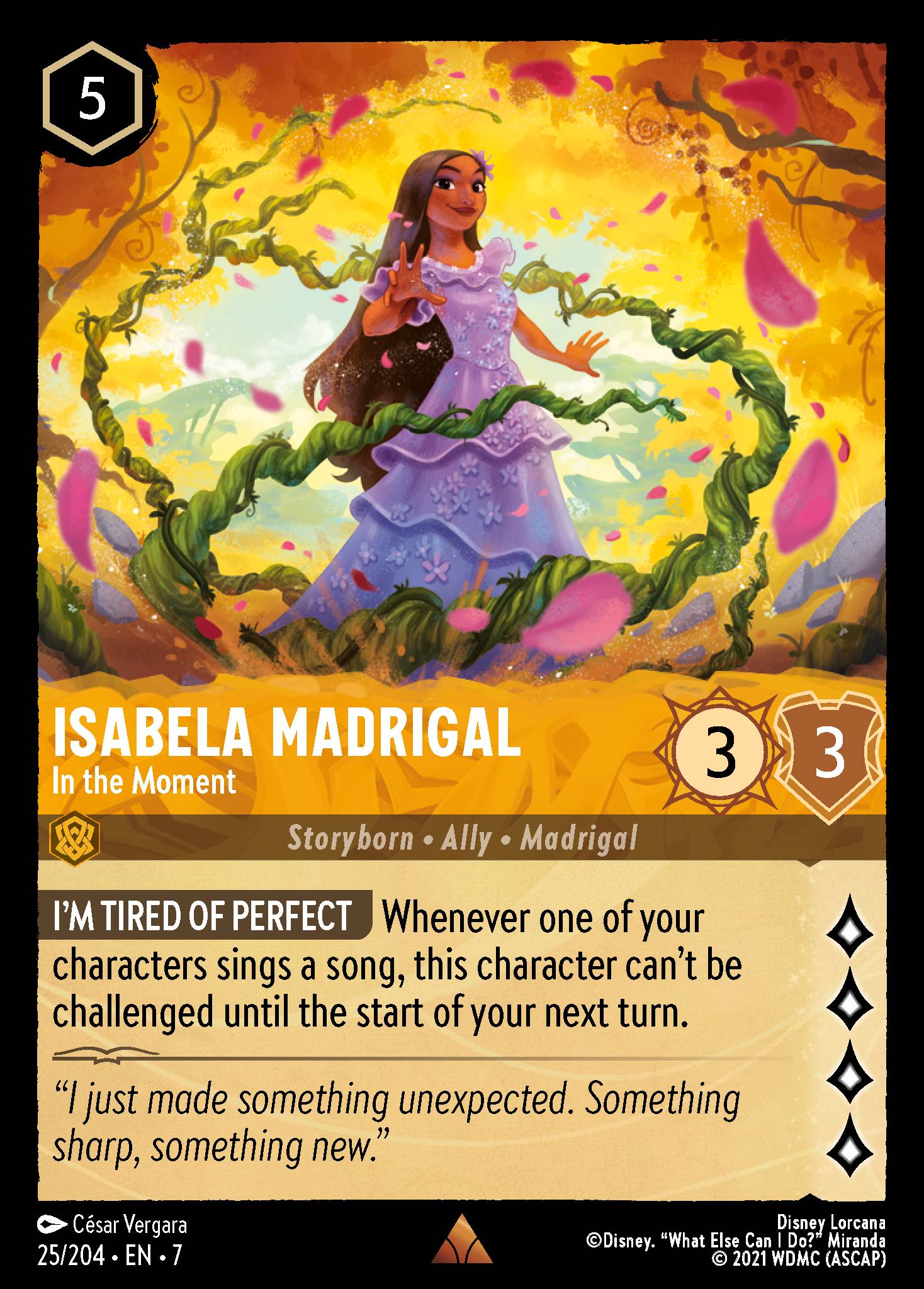 Isabela Madrigal — In the Moment Disney Lorcana card