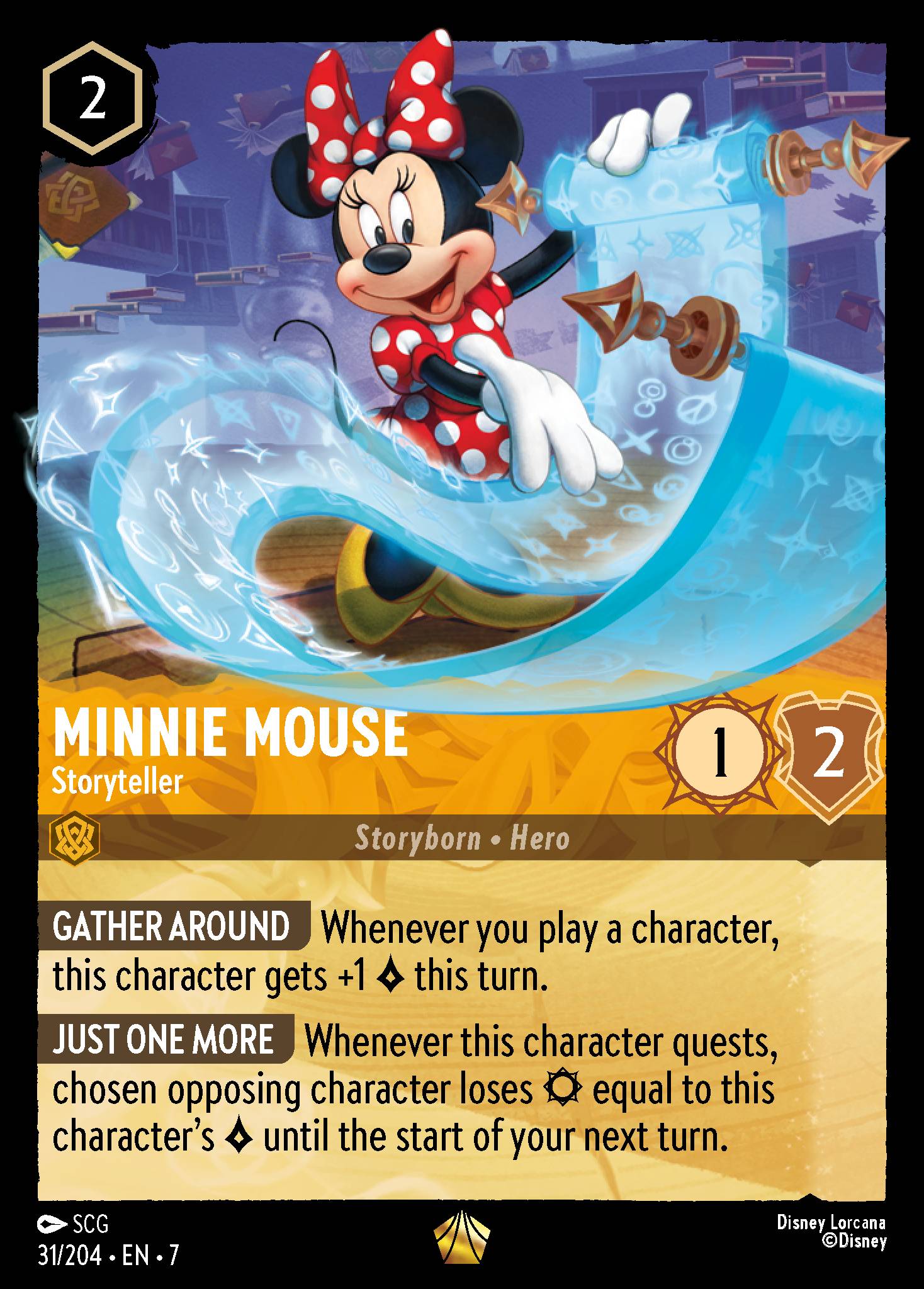 Minnie Mouse — Storyteller Disney Lorcana card
