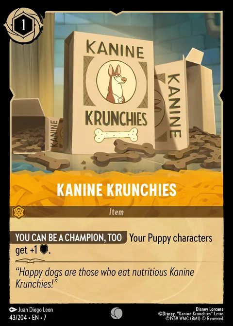 Kanine Krunchies Disney Lorcana card