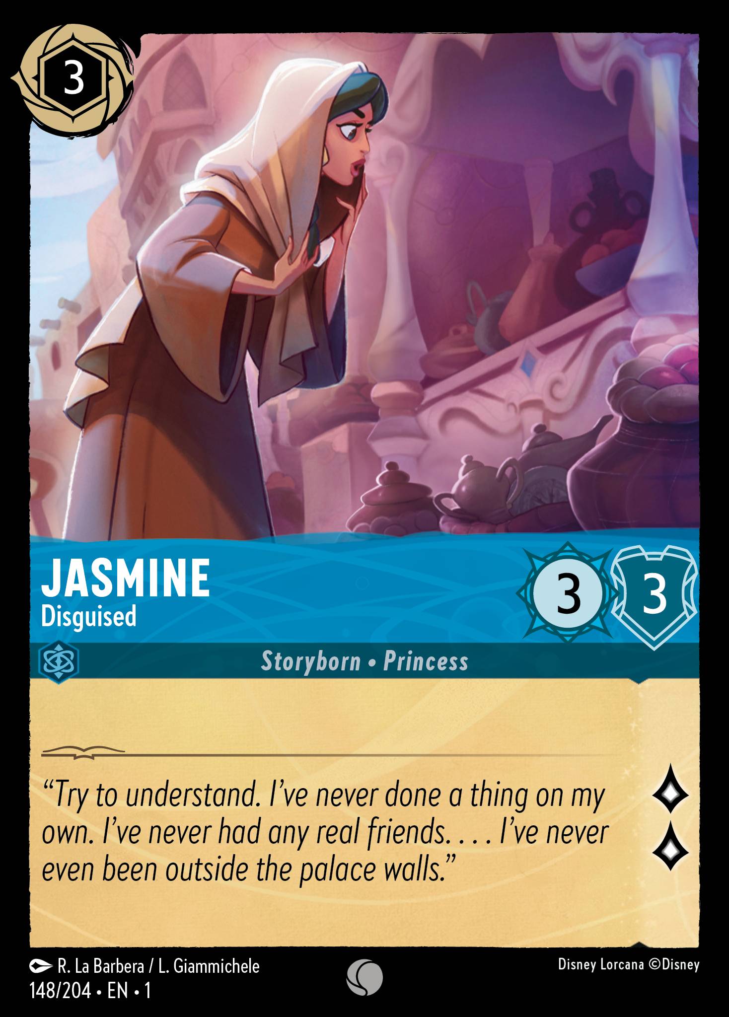 Jasmine — Disguised Disney Lorcana card