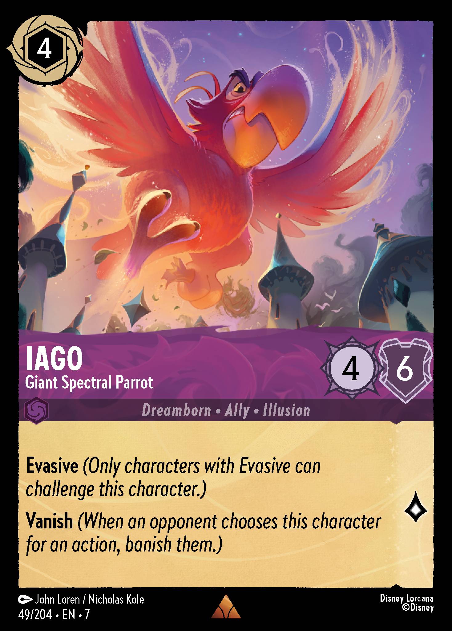 Iago — Giant Spectral Parrot Disney Lorcana card
