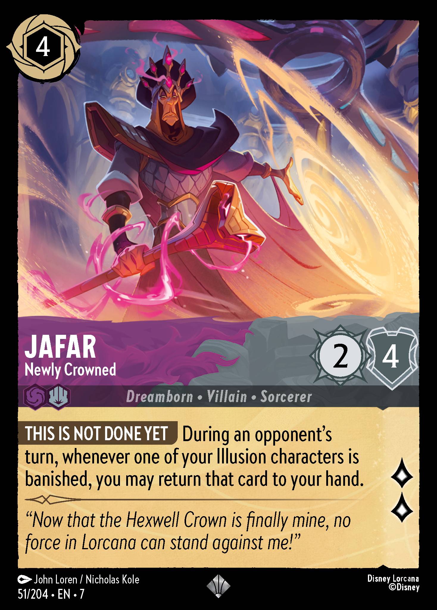 Jafar — Newly Crowned Disney Lorcana card