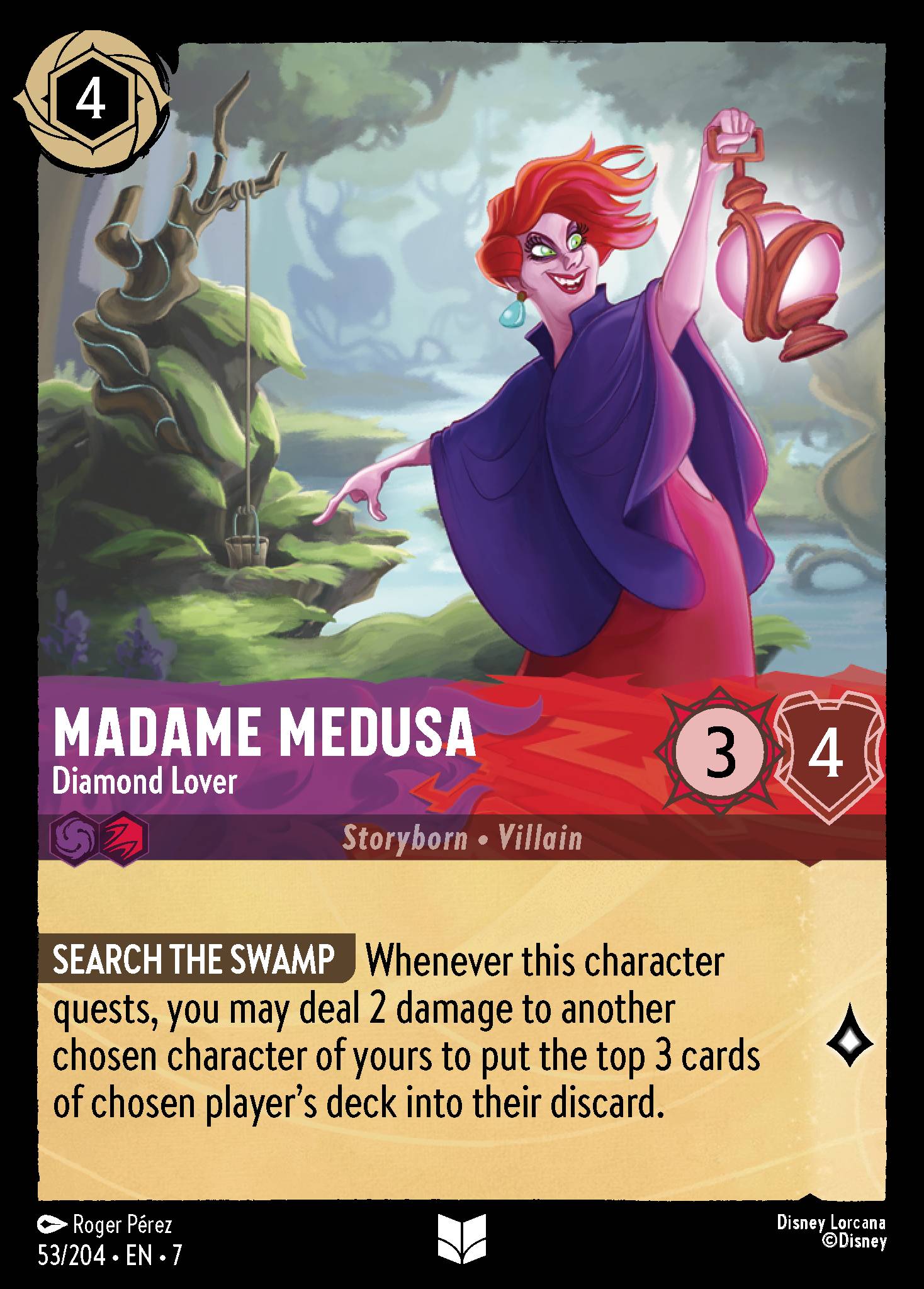 Madame Medusa — Diamond Lover Disney Lorcana card