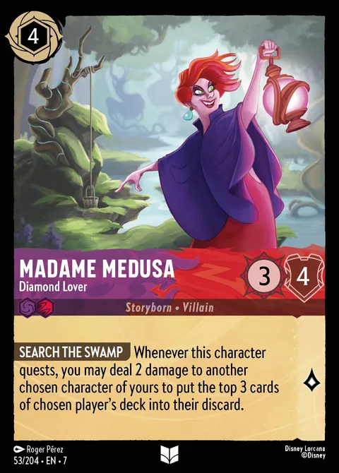 Madame Medusa — Diamond Lover Disney Lorcana card