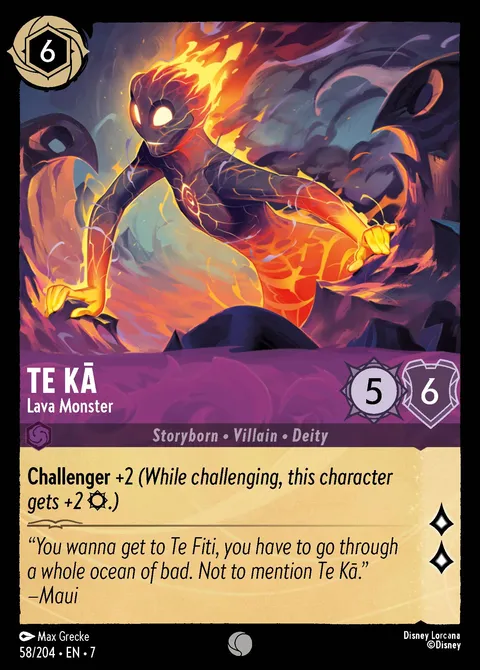 Te Kā — Lava Monster Disney Lorcana card