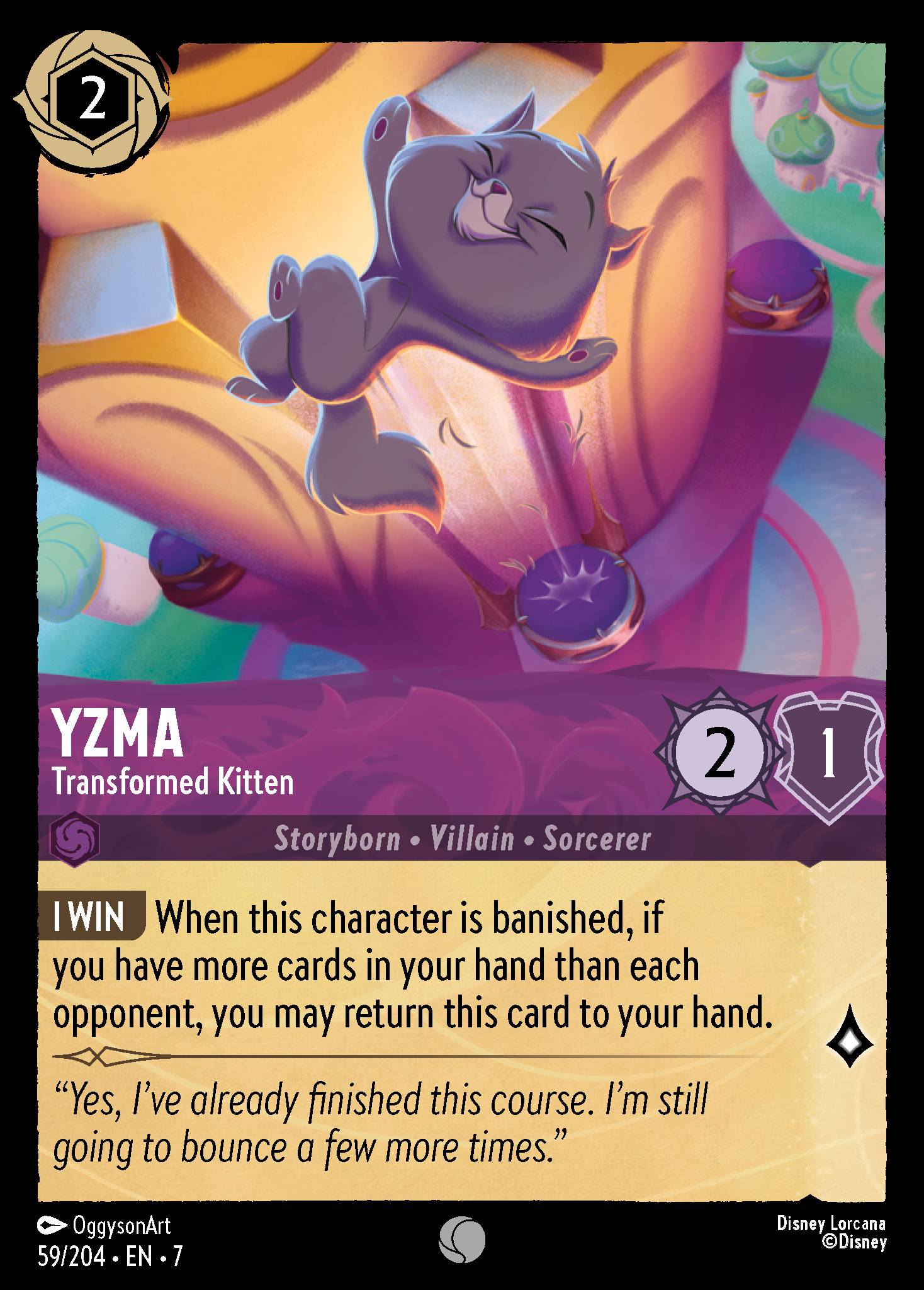 Yzma — Transformed Kitten Disney Lorcana card