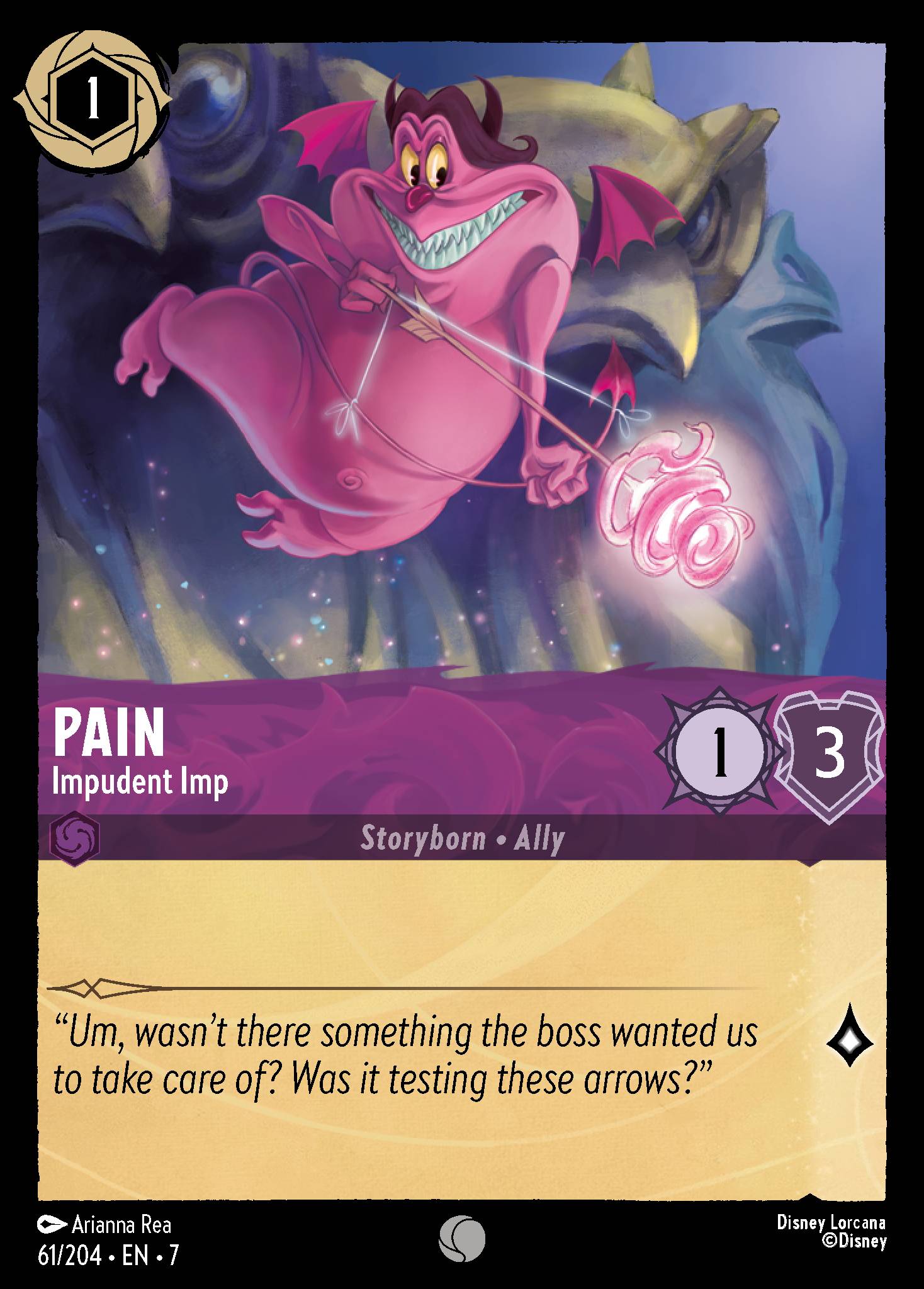 Pain — Impudent Imp Disney Lorcana card