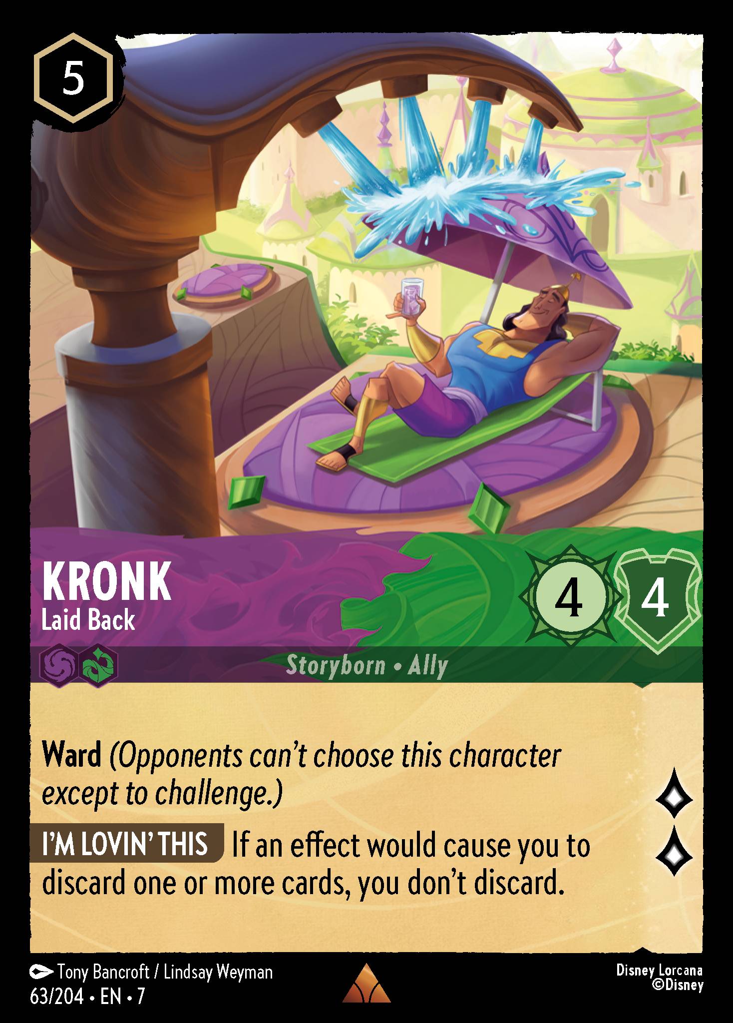Kronk — Laid Back Disney Lorcana card