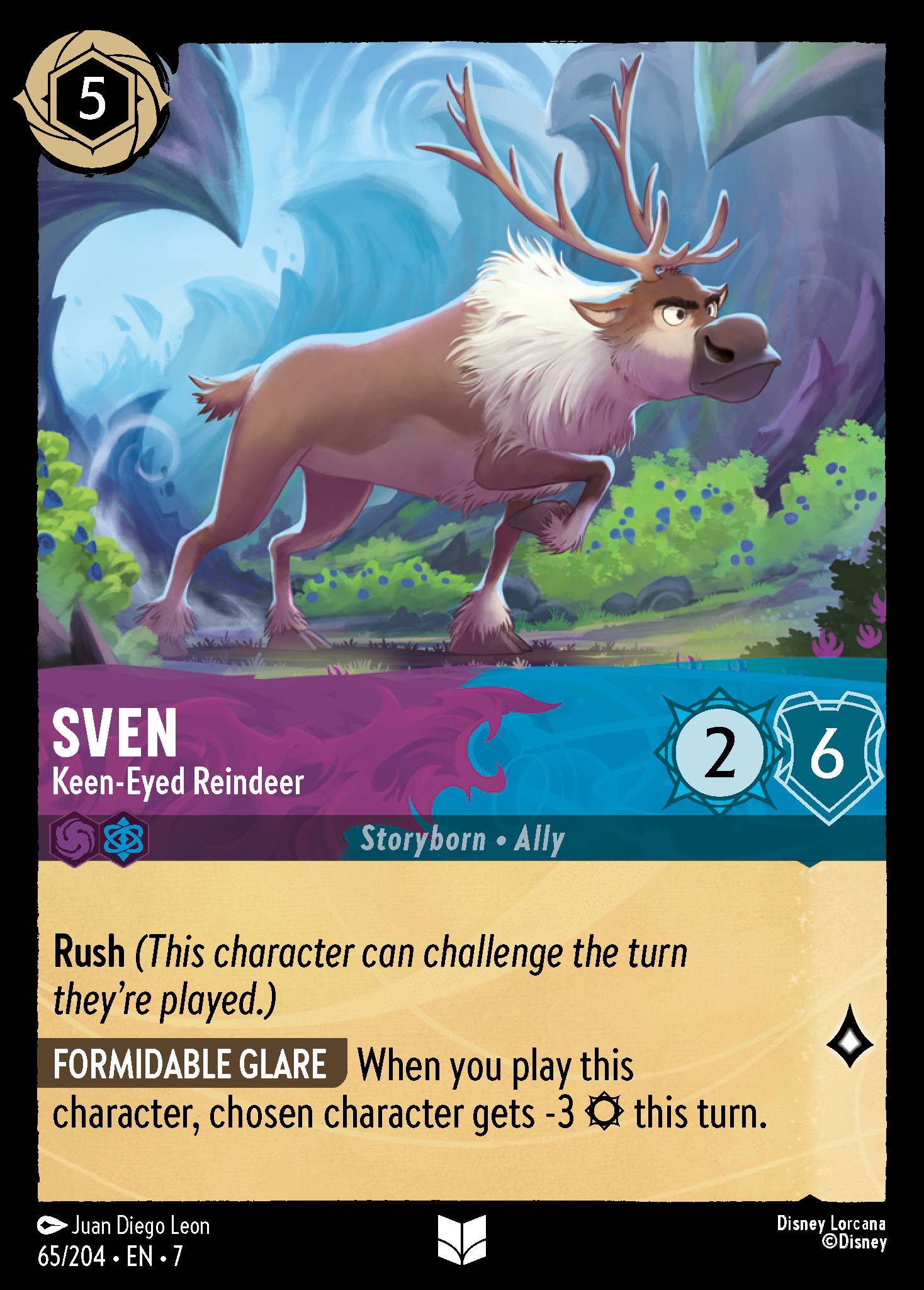 Sven — Keen-Eyed Reindeer Disney Lorcana card
