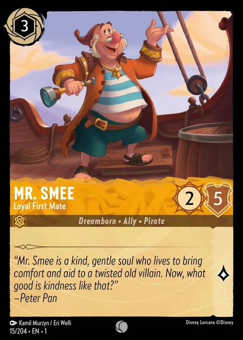 Mr. Smee — Loyal First Mate Disney Lorcana card