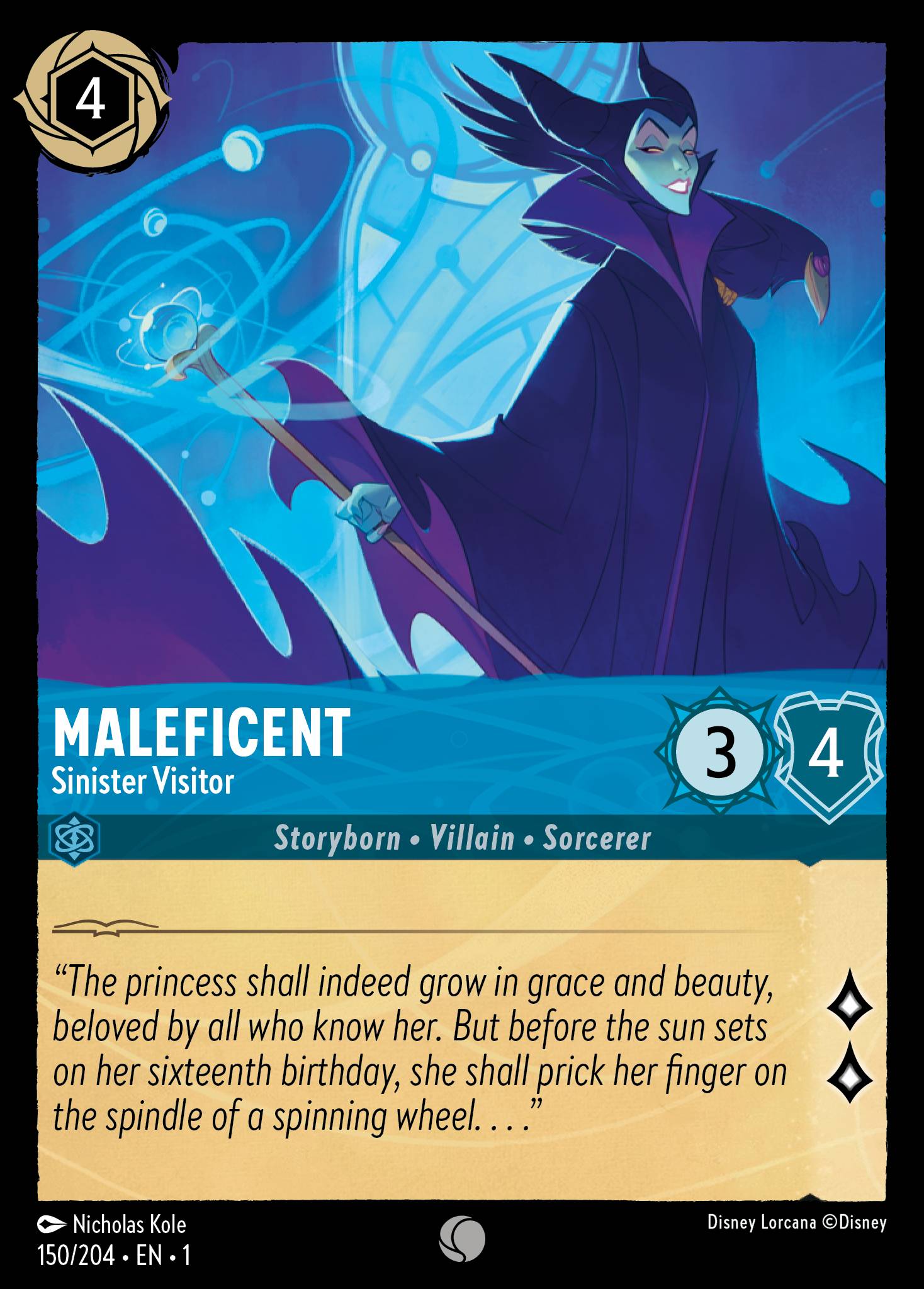 Maleficent — Sinister Visitor Disney Lorcana card
