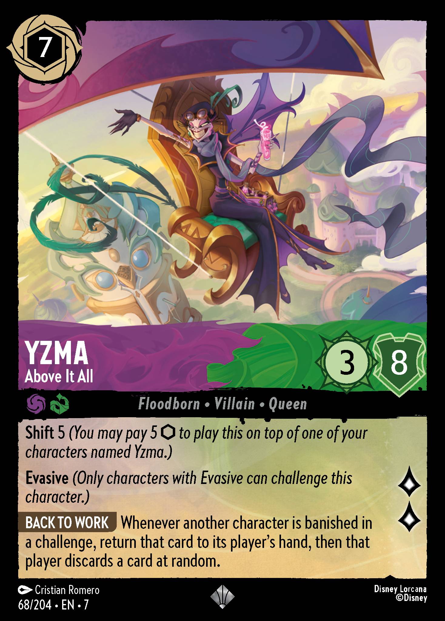 Yzma — Above It All Disney Lorcana card