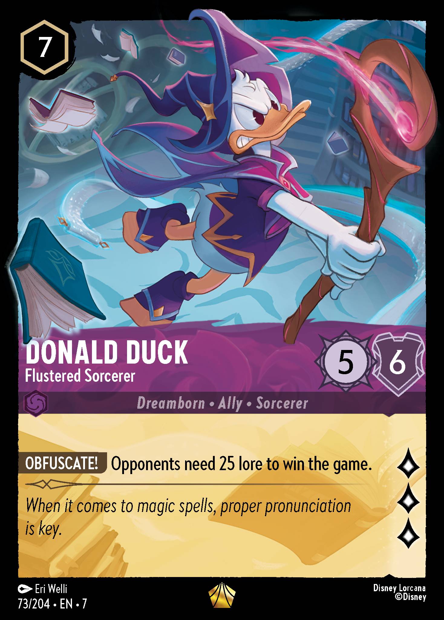 Donald Duck — Flustered Sorcerer Disney Lorcana card