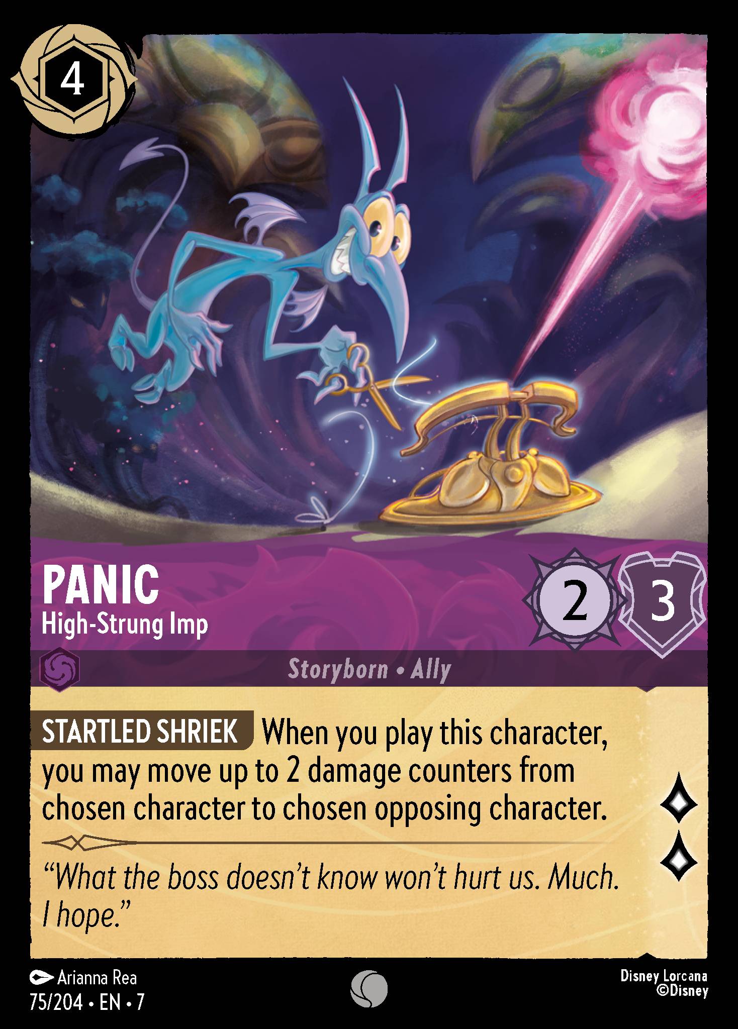 Panic — High-Strung Imp Disney Lorcana card