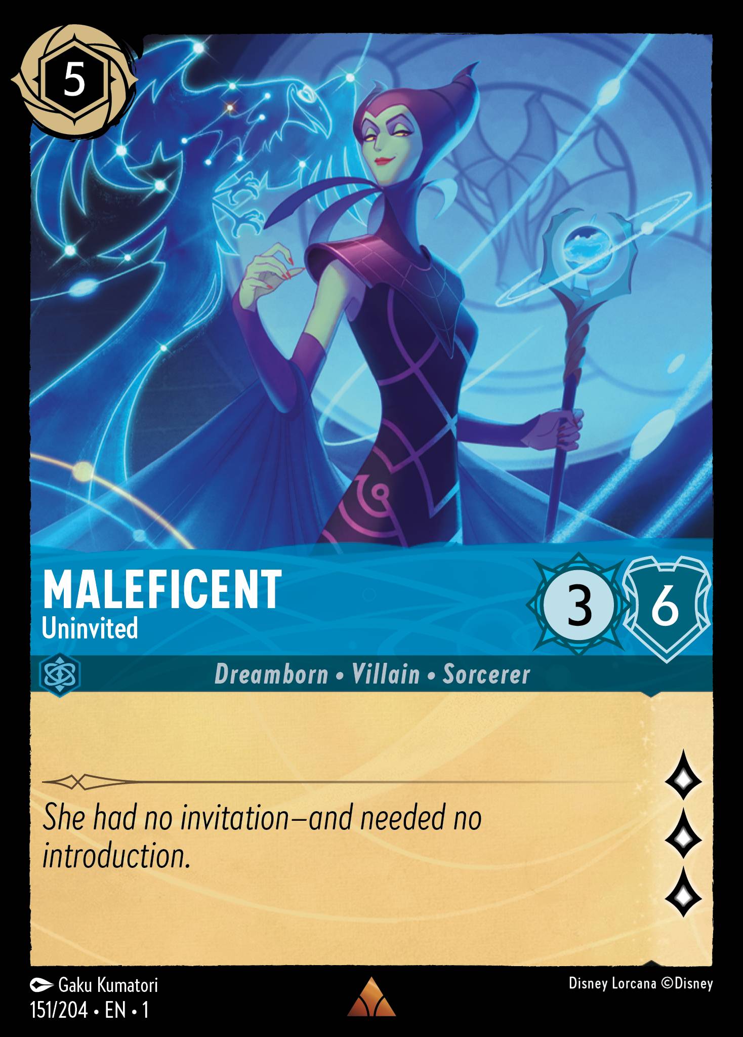 Maleficent — Uninvited Disney Lorcana card