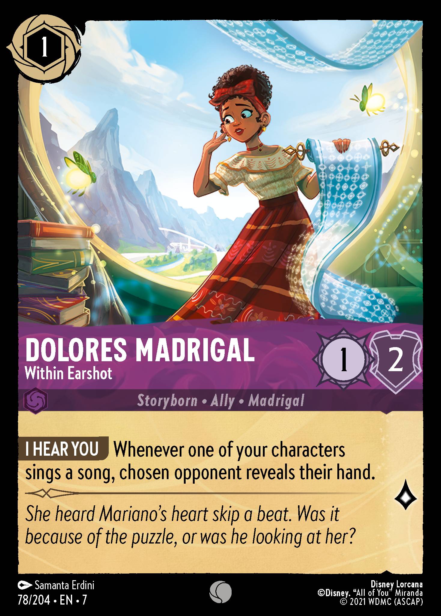 Dolores Madrigal — Within Earshot Disney Lorcana card