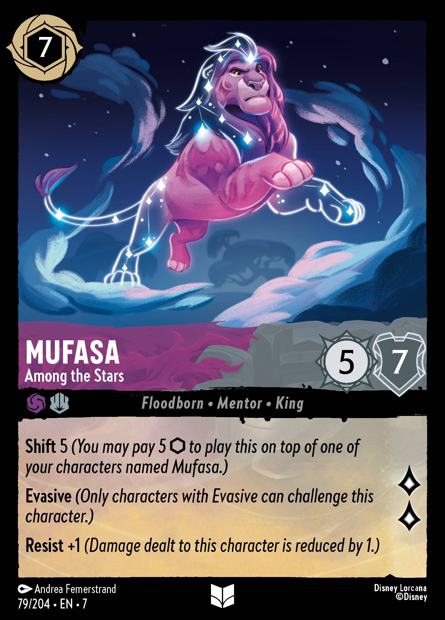 Mufasa — Among the Stars Disney Lorcana card