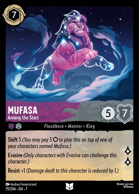 Mufasa — Among the Stars Disney Lorcana card