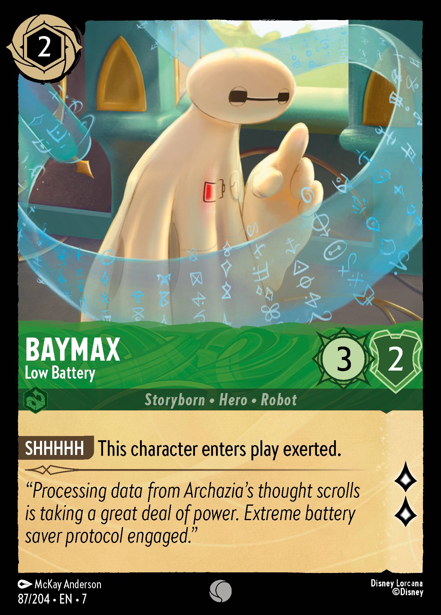 Baymax — Low Battery Disney Lorcana card