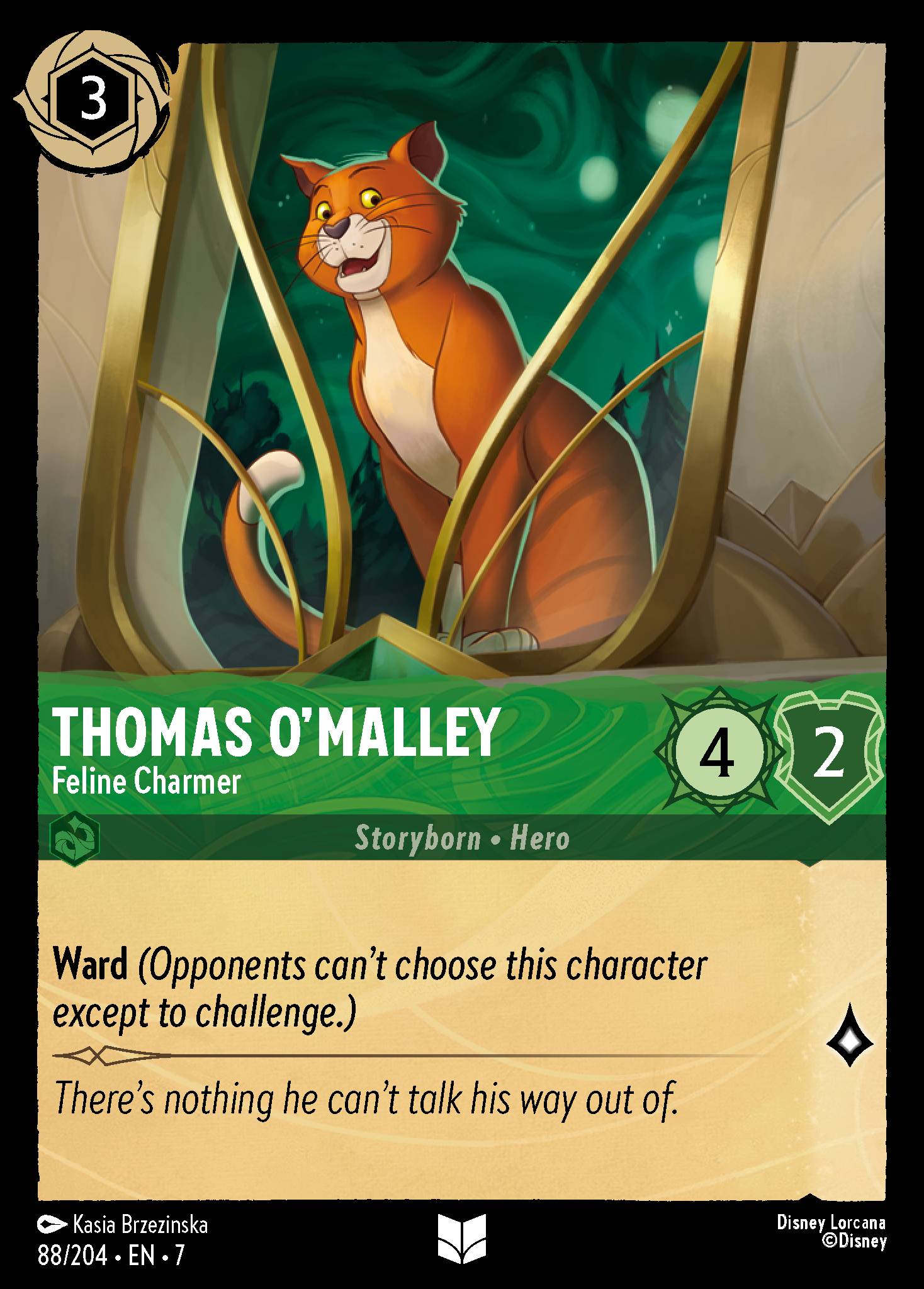 Thomas O'Malley — Feline Charmer Disney Lorcana card