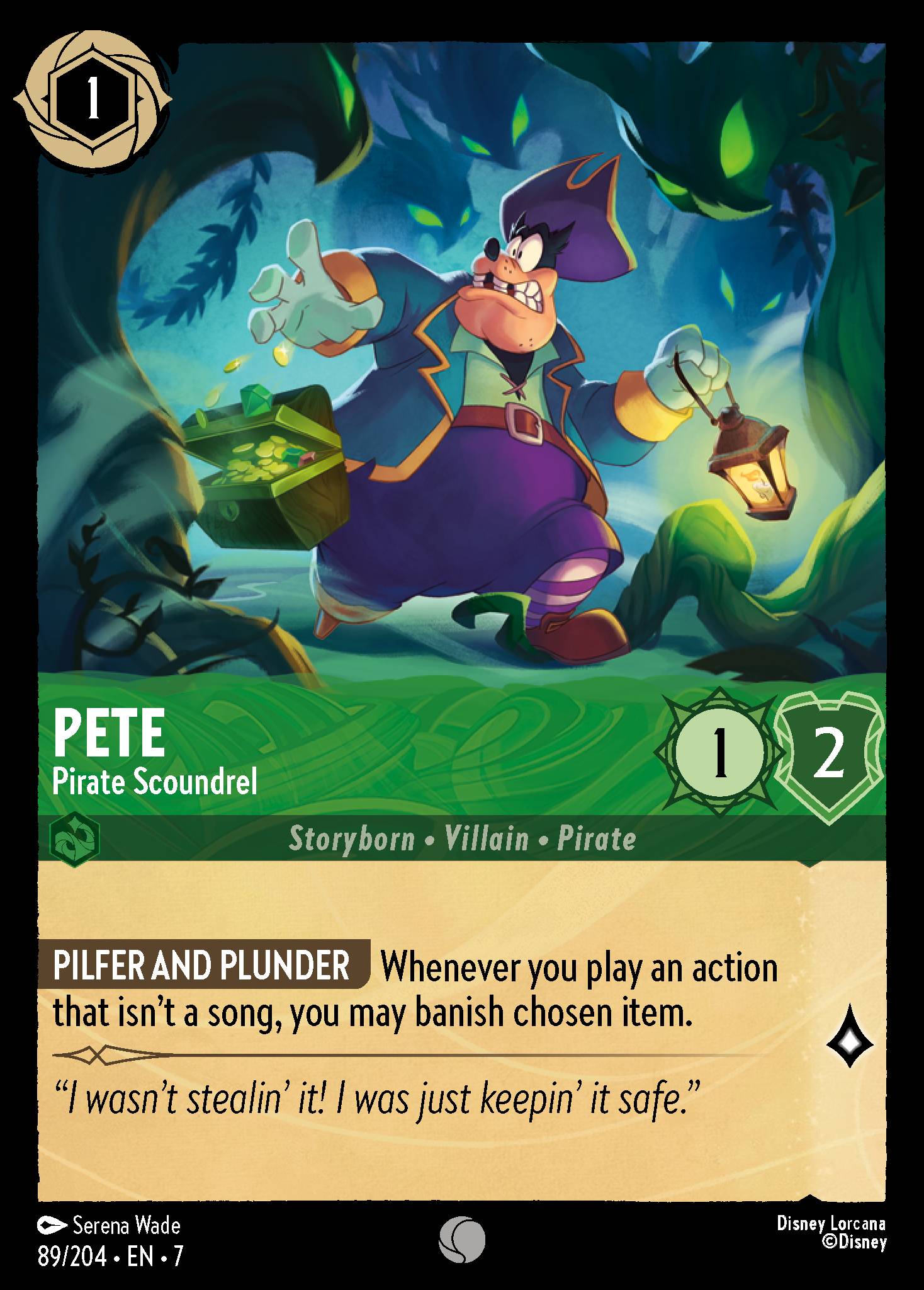 Pete — Pirate Scoundrel Disney Lorcana card
