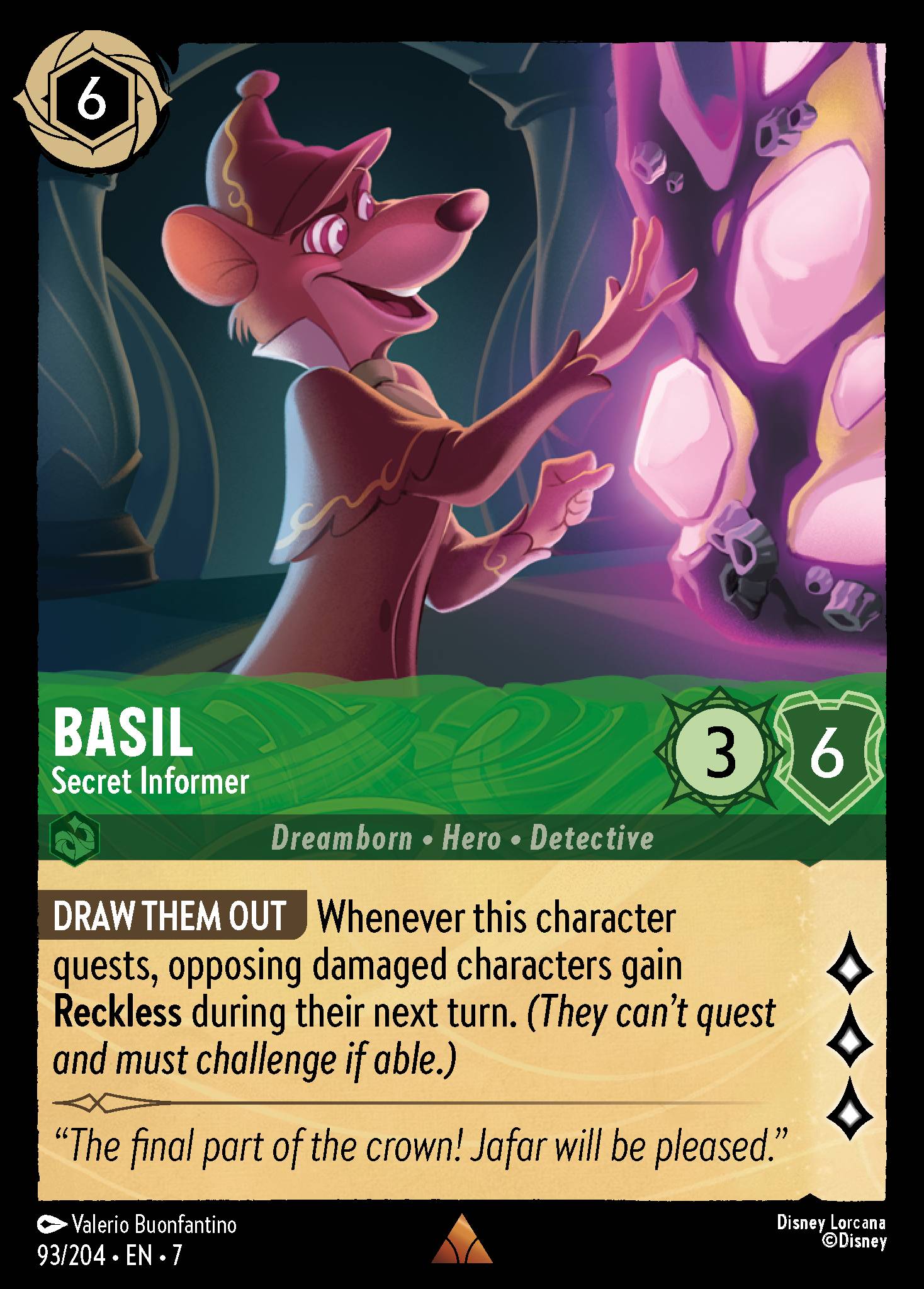 Basil — Secret Informer Disney Lorcana card