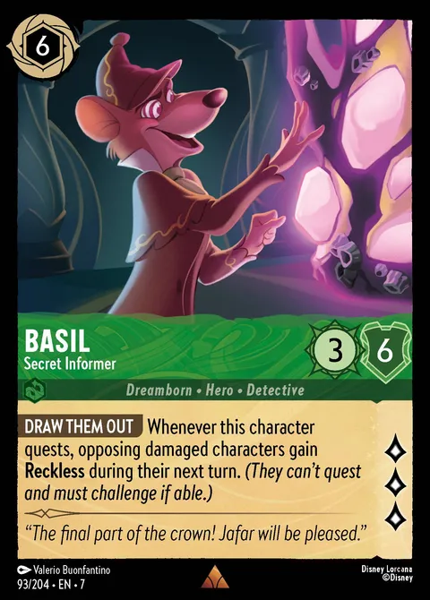 Basil — Secret Informer Disney Lorcana card