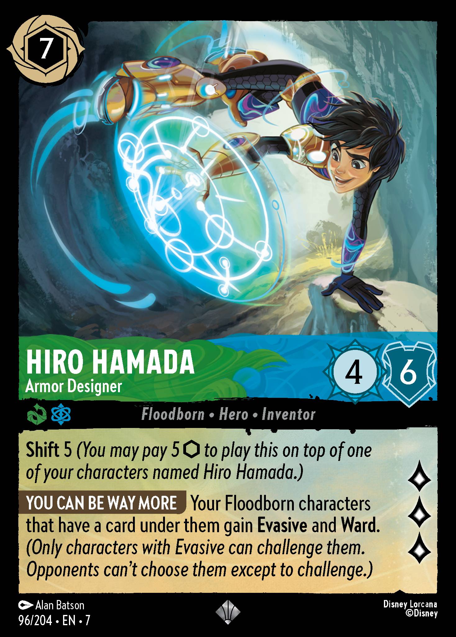 Hiro Hamada — Armor Designer Disney Lorcana card