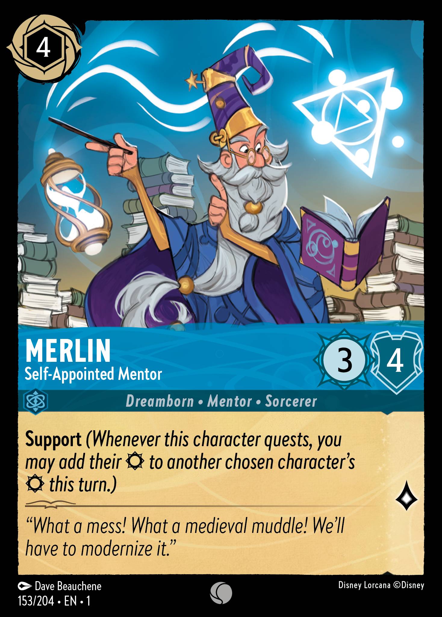 Merlin — Self-Appointed Mentor Disney Lorcana card