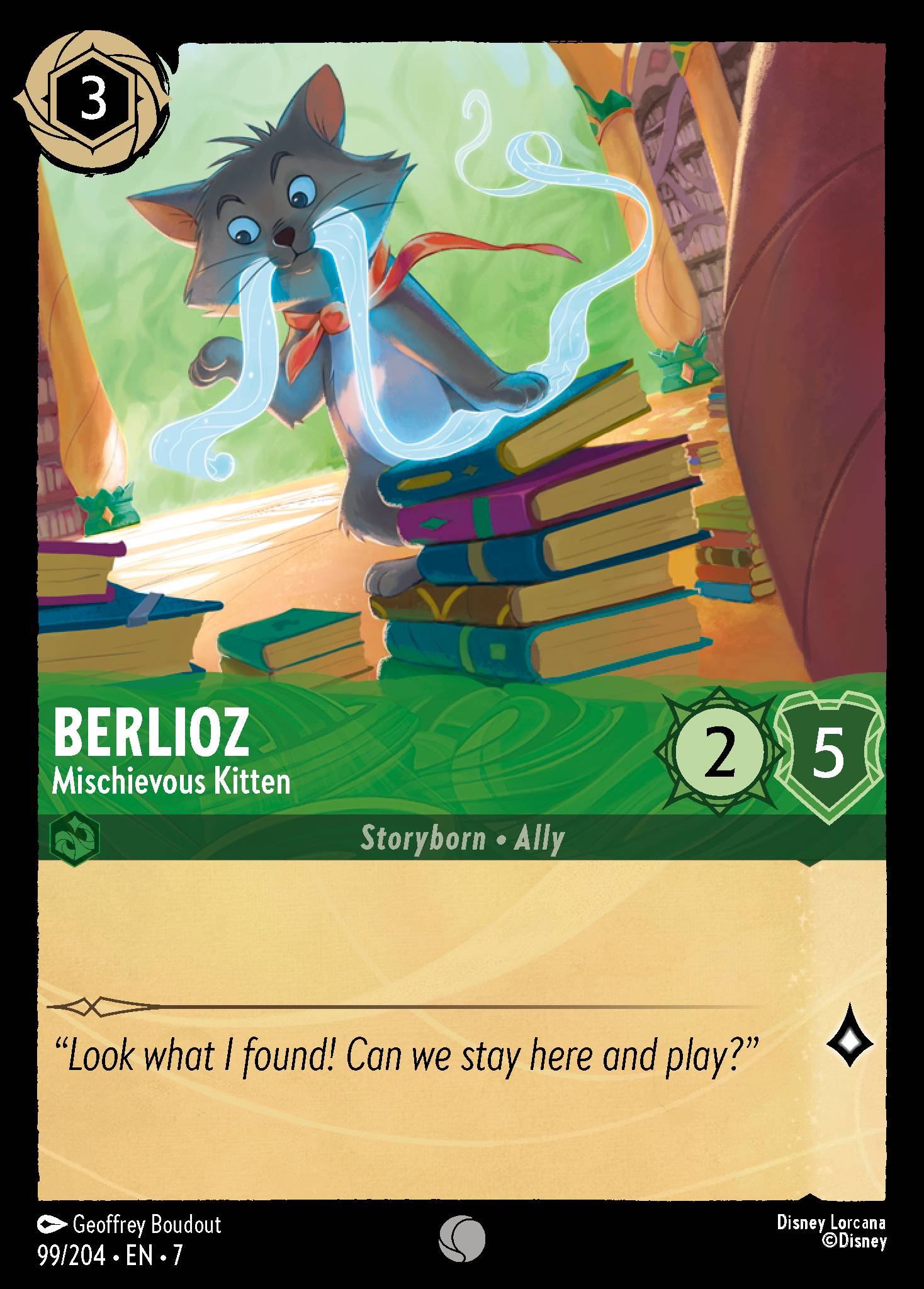 Berlioz — Mischievous Kitten Disney Lorcana card