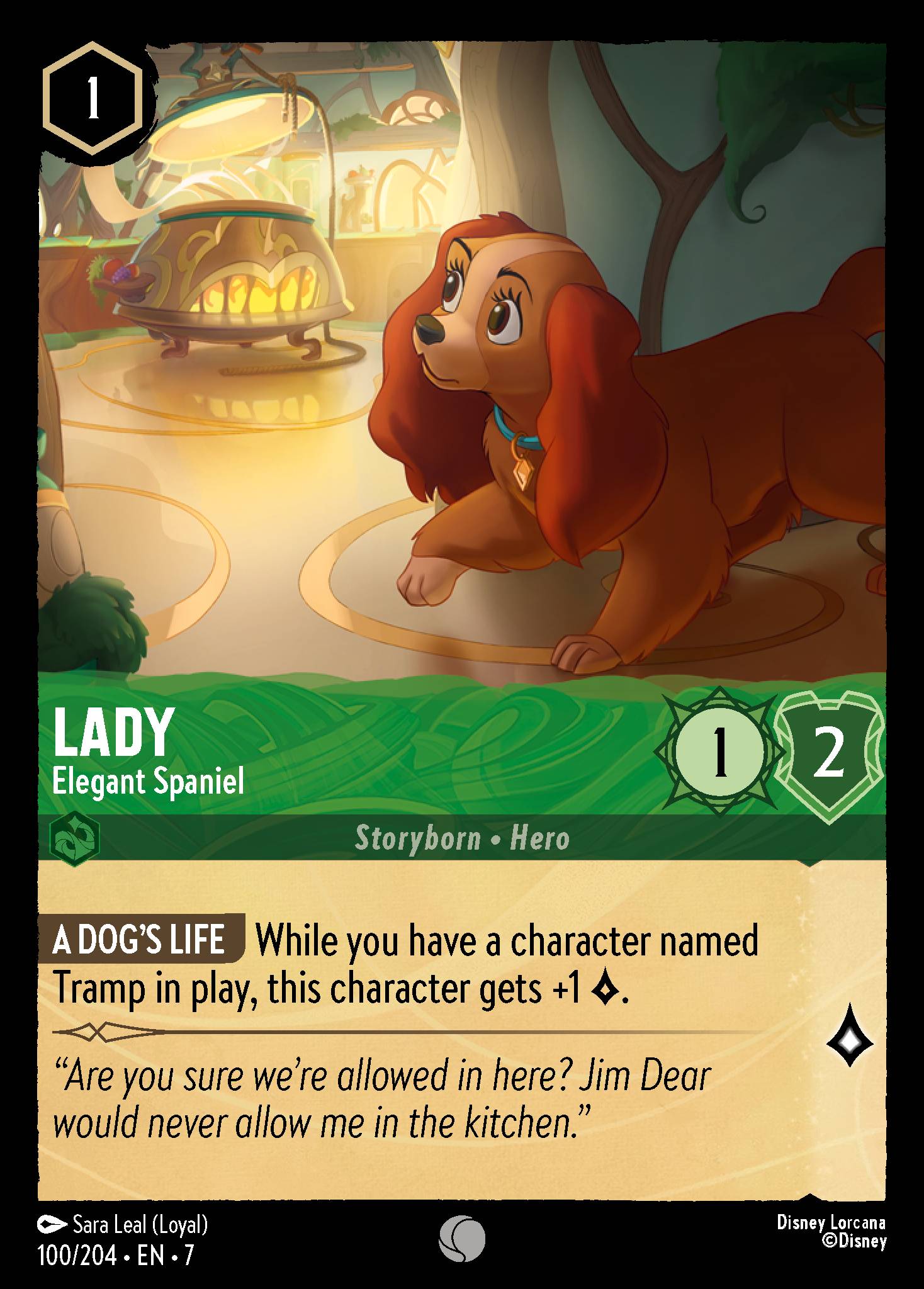Lady — Elegant Spaniel Disney Lorcana card