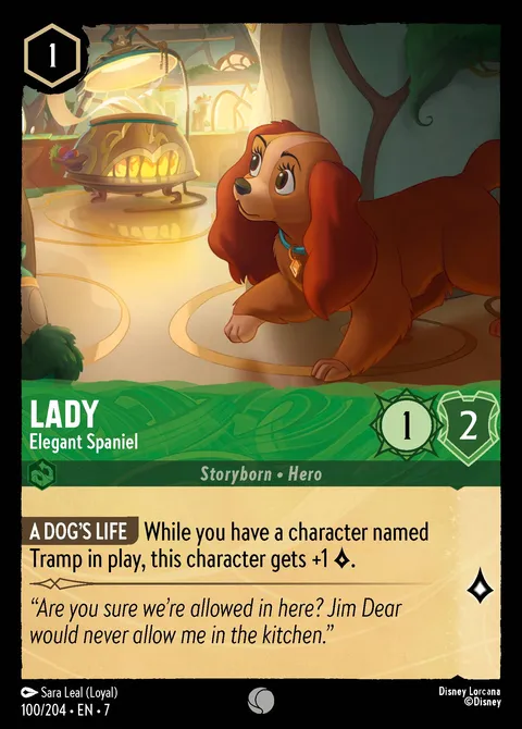 Lady — Elegant Spaniel Disney Lorcana card