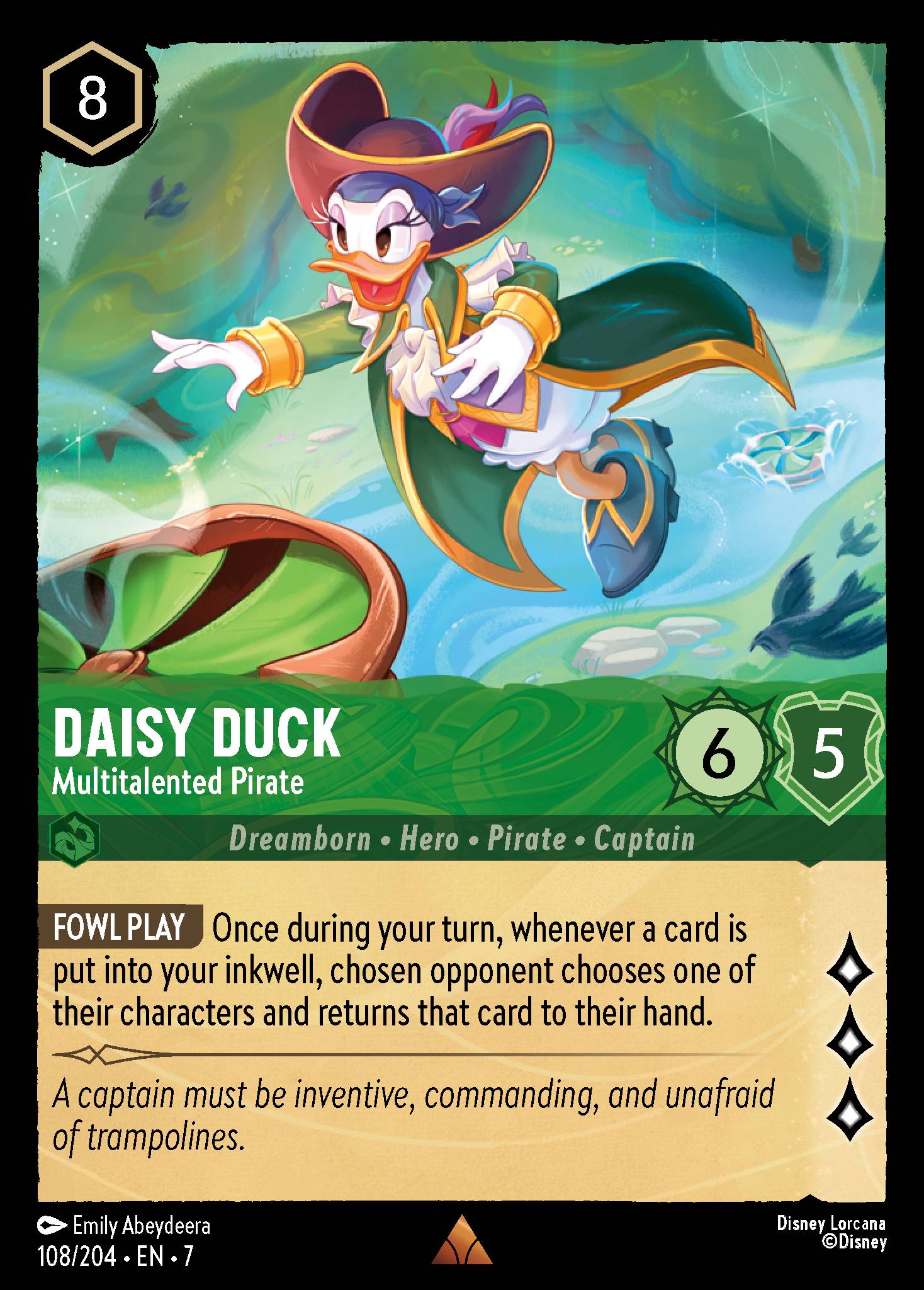Daisy Duck — Multitalented Pirate Disney Lorcana card