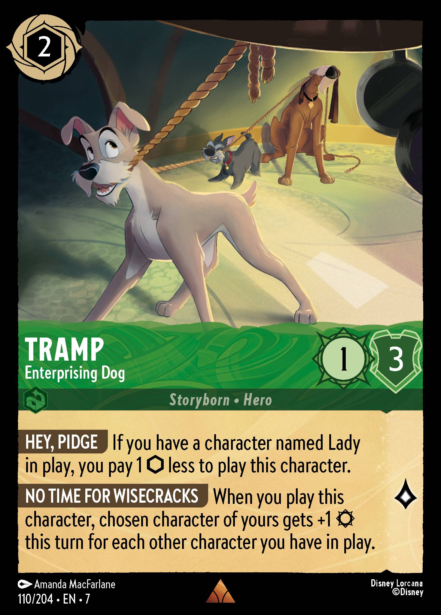 Tramp — Enterprising Dog Disney Lorcana card